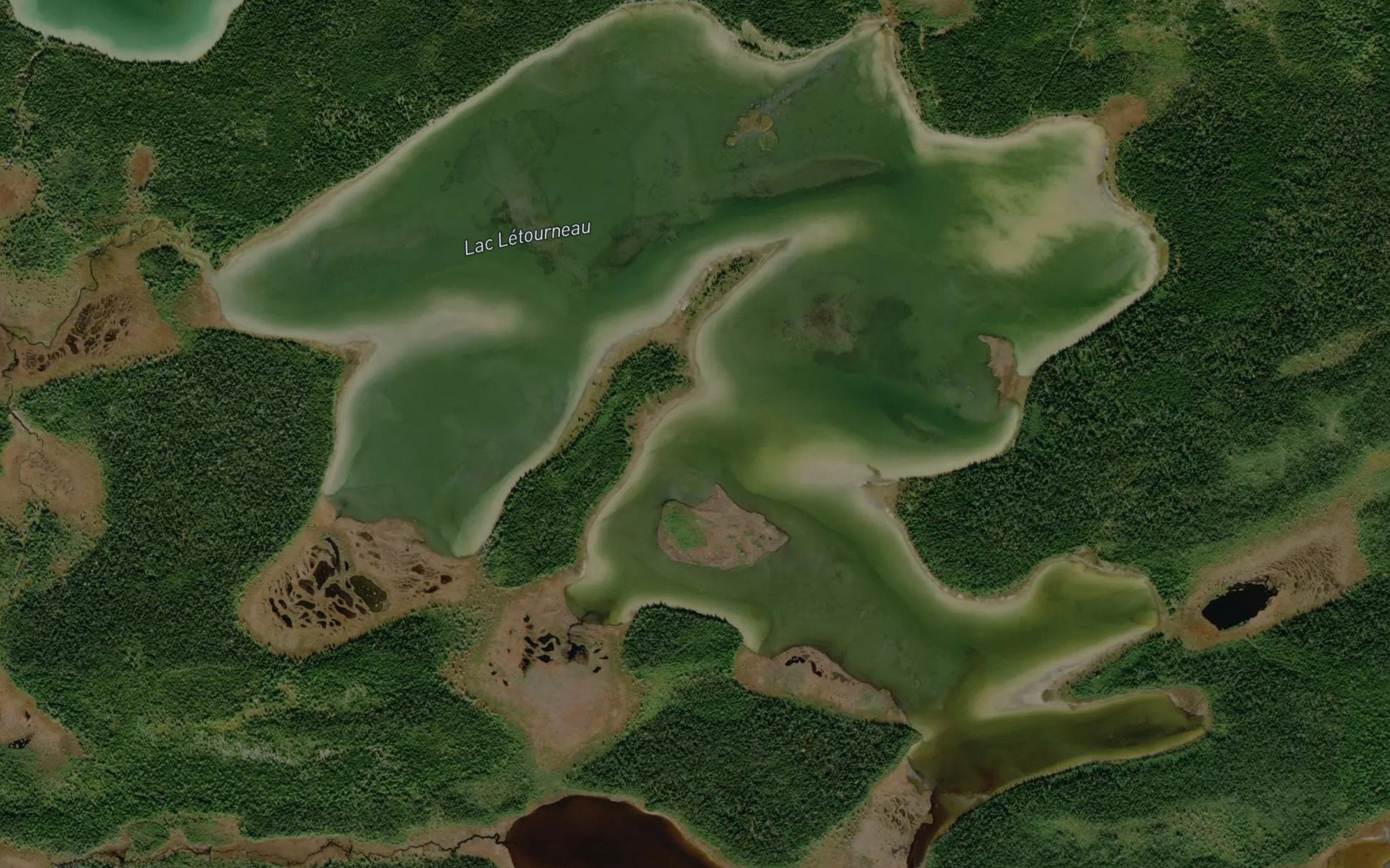 Satellite map of the Lac Letourneau