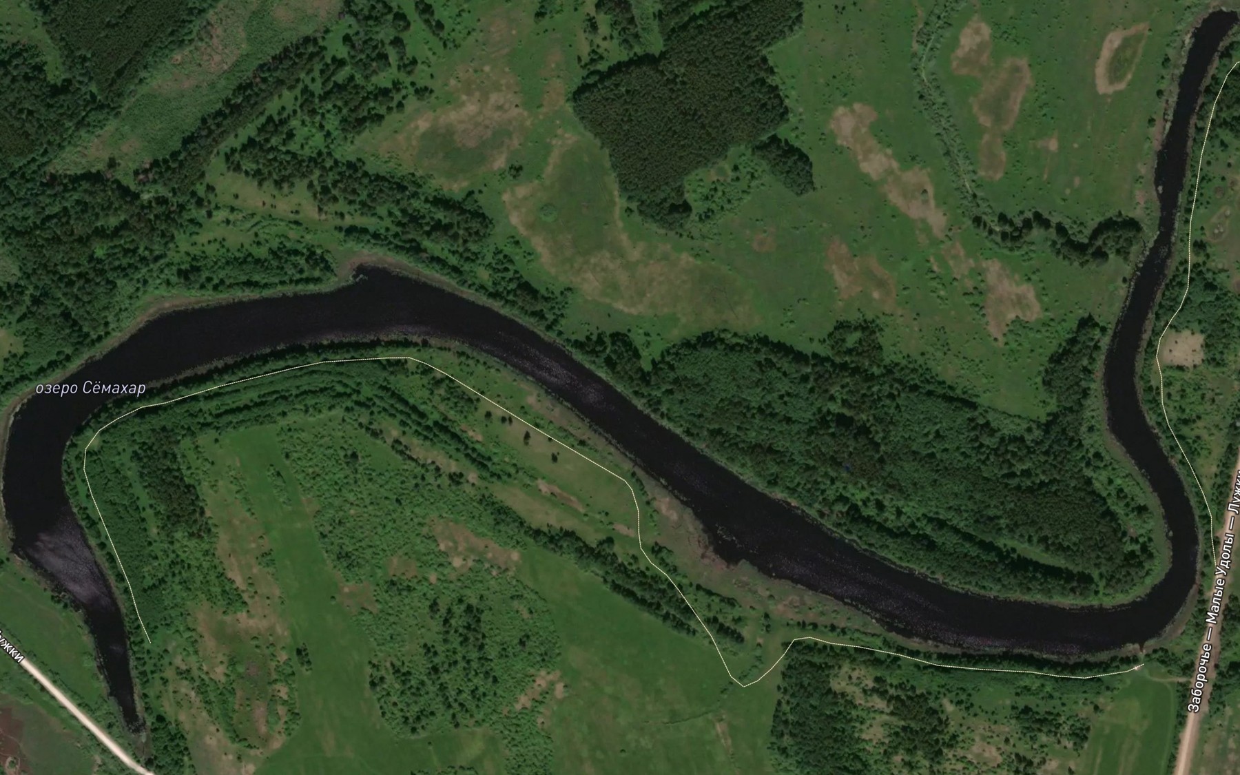 Satellite map of the Ozero Semakhar