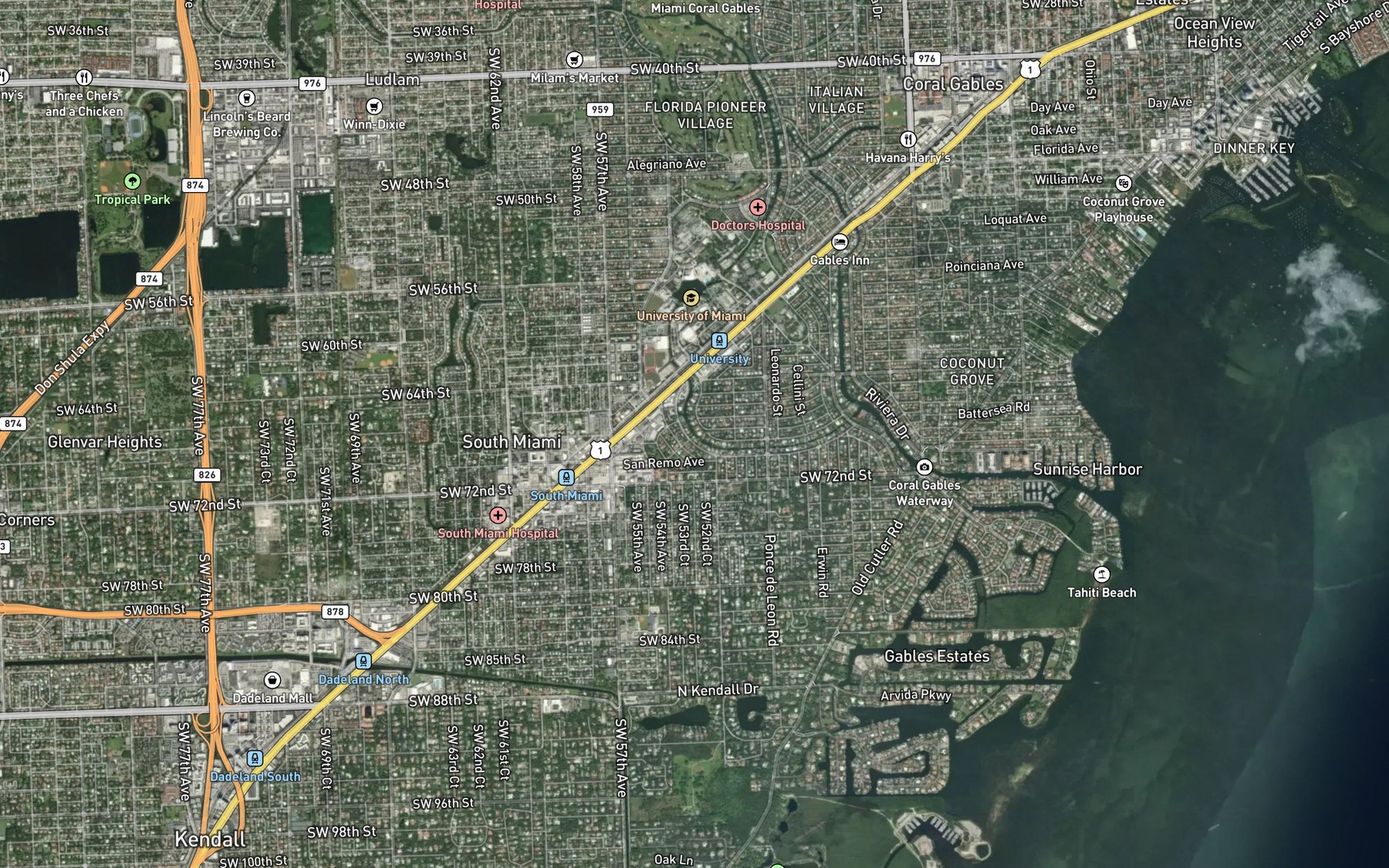 Satellite map of the Mahi Waterway