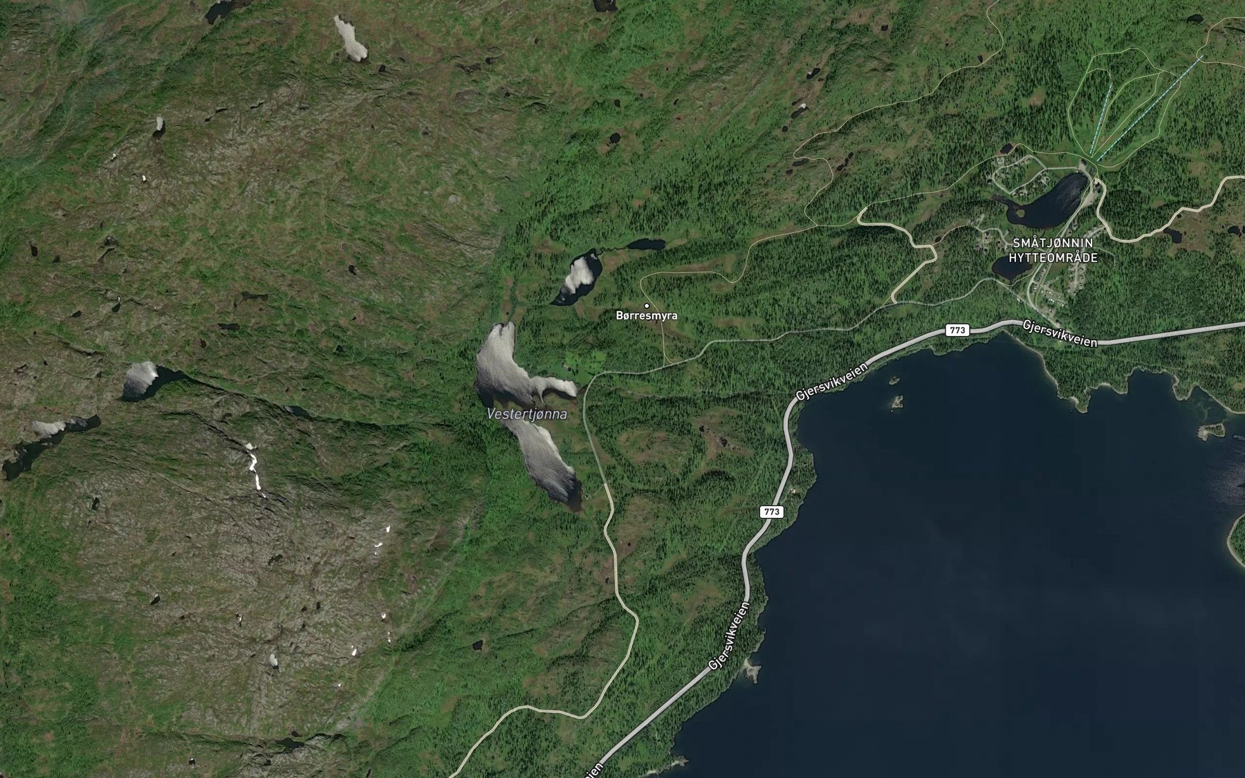 Satellite map of the Tjonnbekken