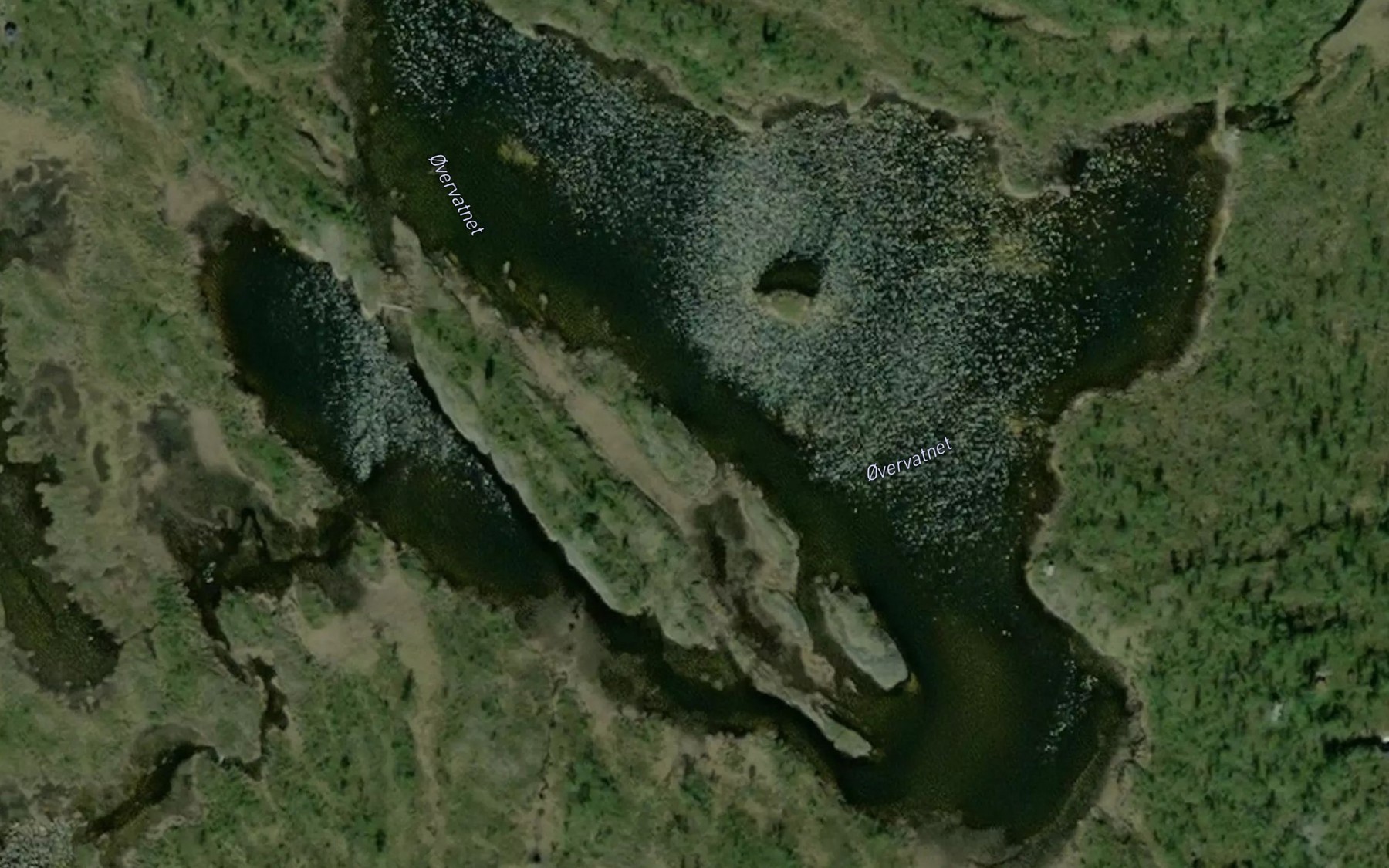 Satellite map of the Overvatnet