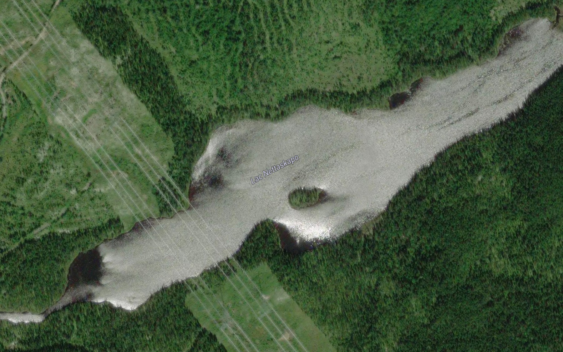 Satellite map of the Lac Nettaskapo