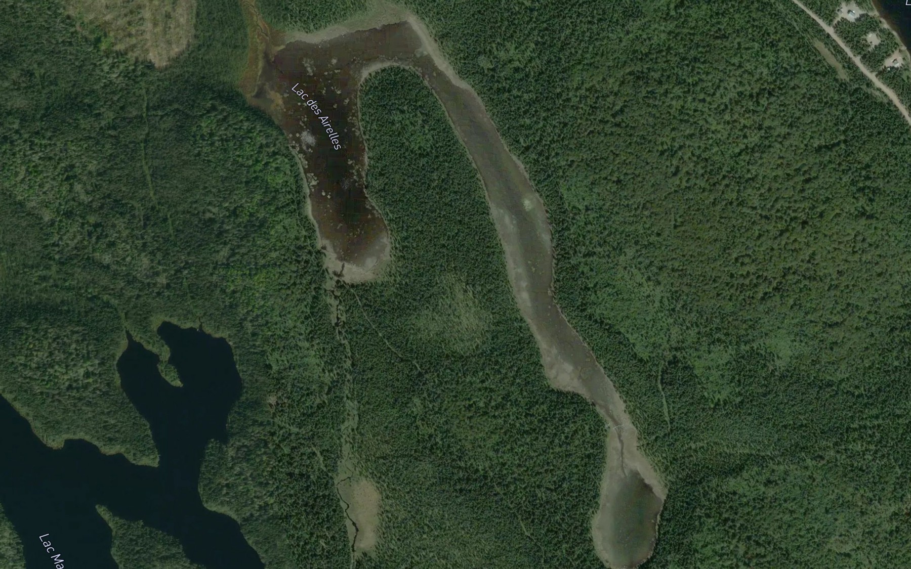 Satellite map of the Lac des Airelles