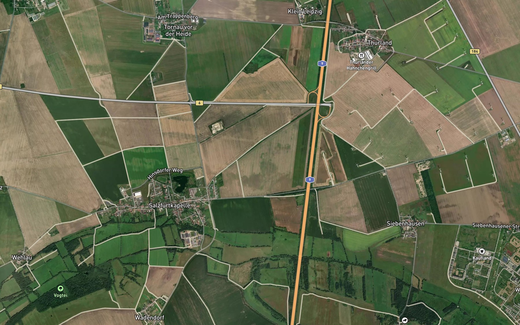 Satellite map of the Brodel Graben