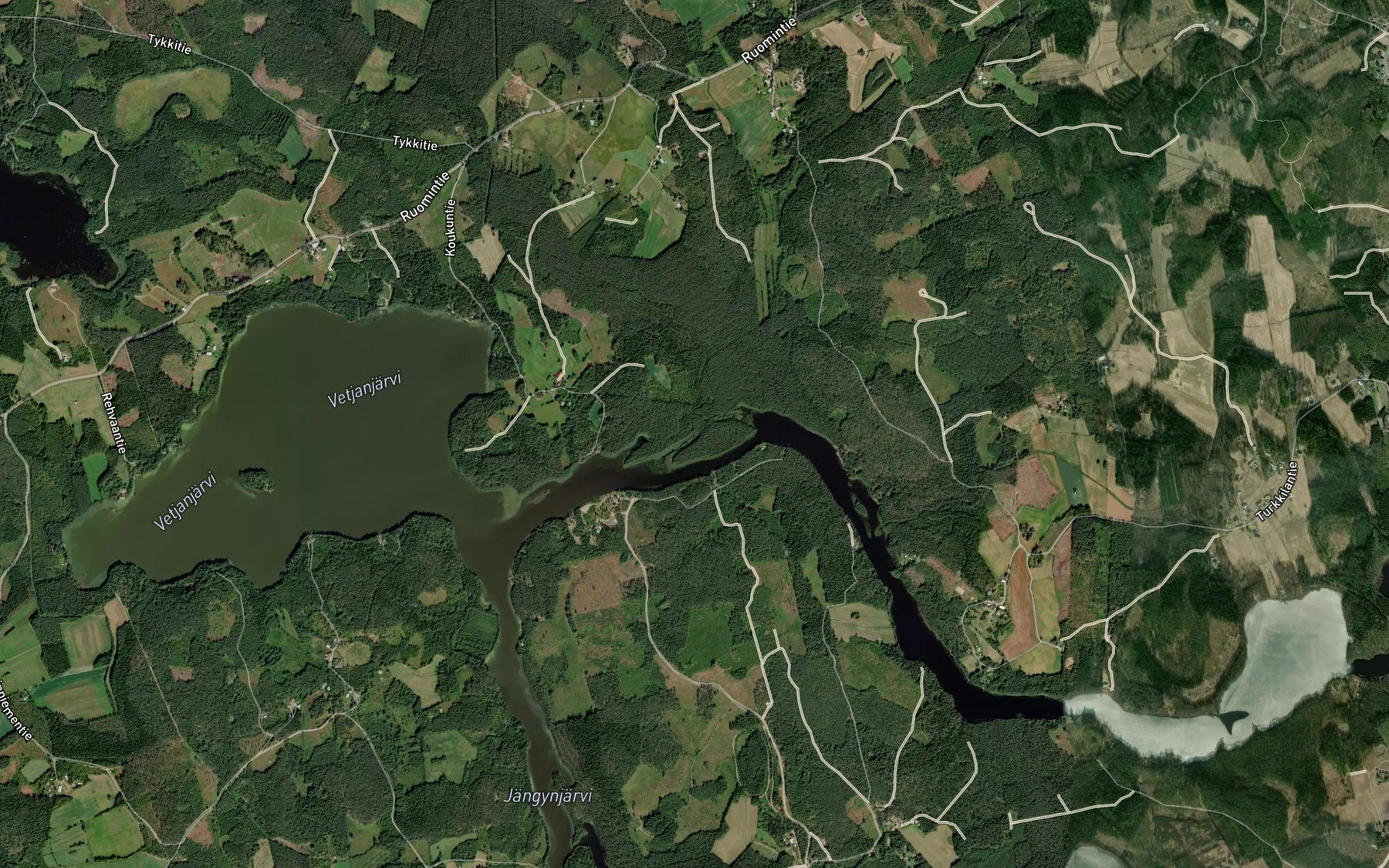 Satellite map of the Sarkemanjoki