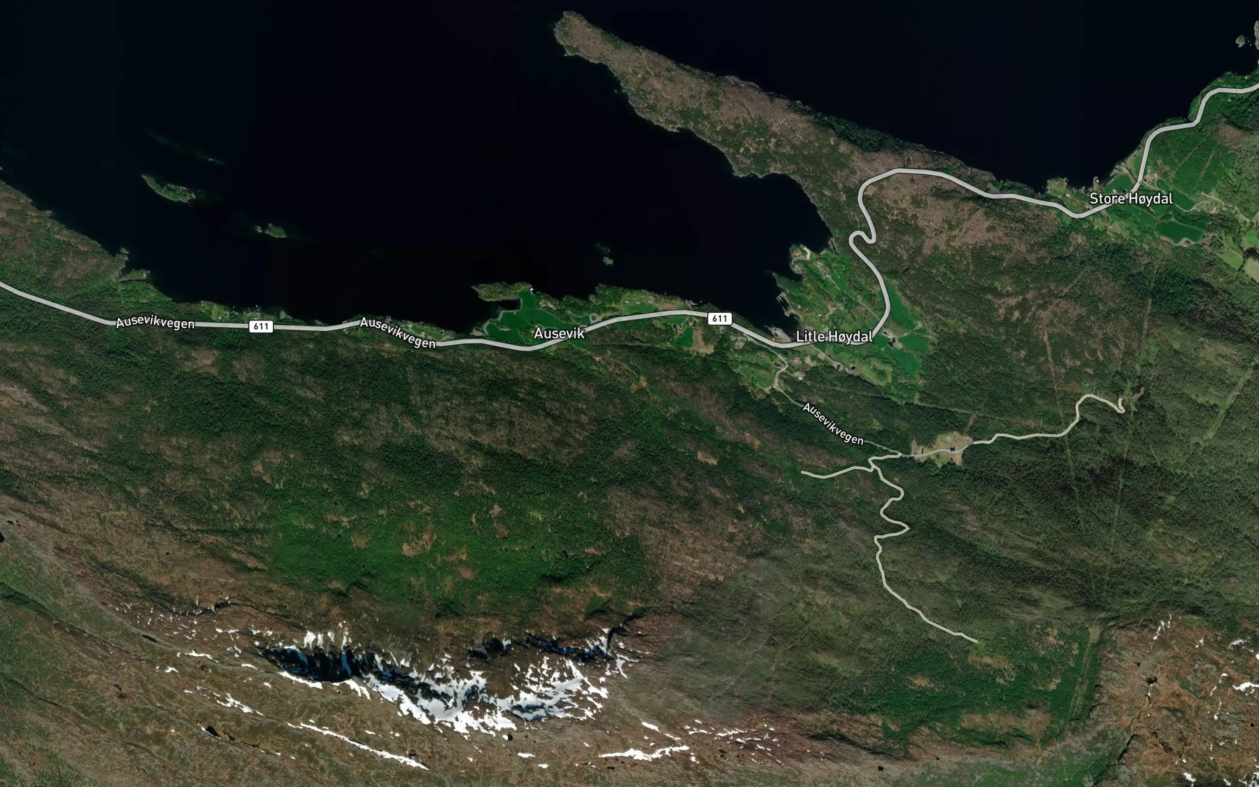 Satellite map of the Ausevikelva
