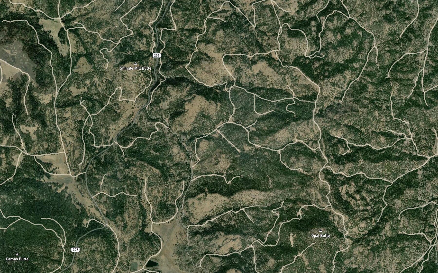 Satellite map of the Little Round Prairie Spring