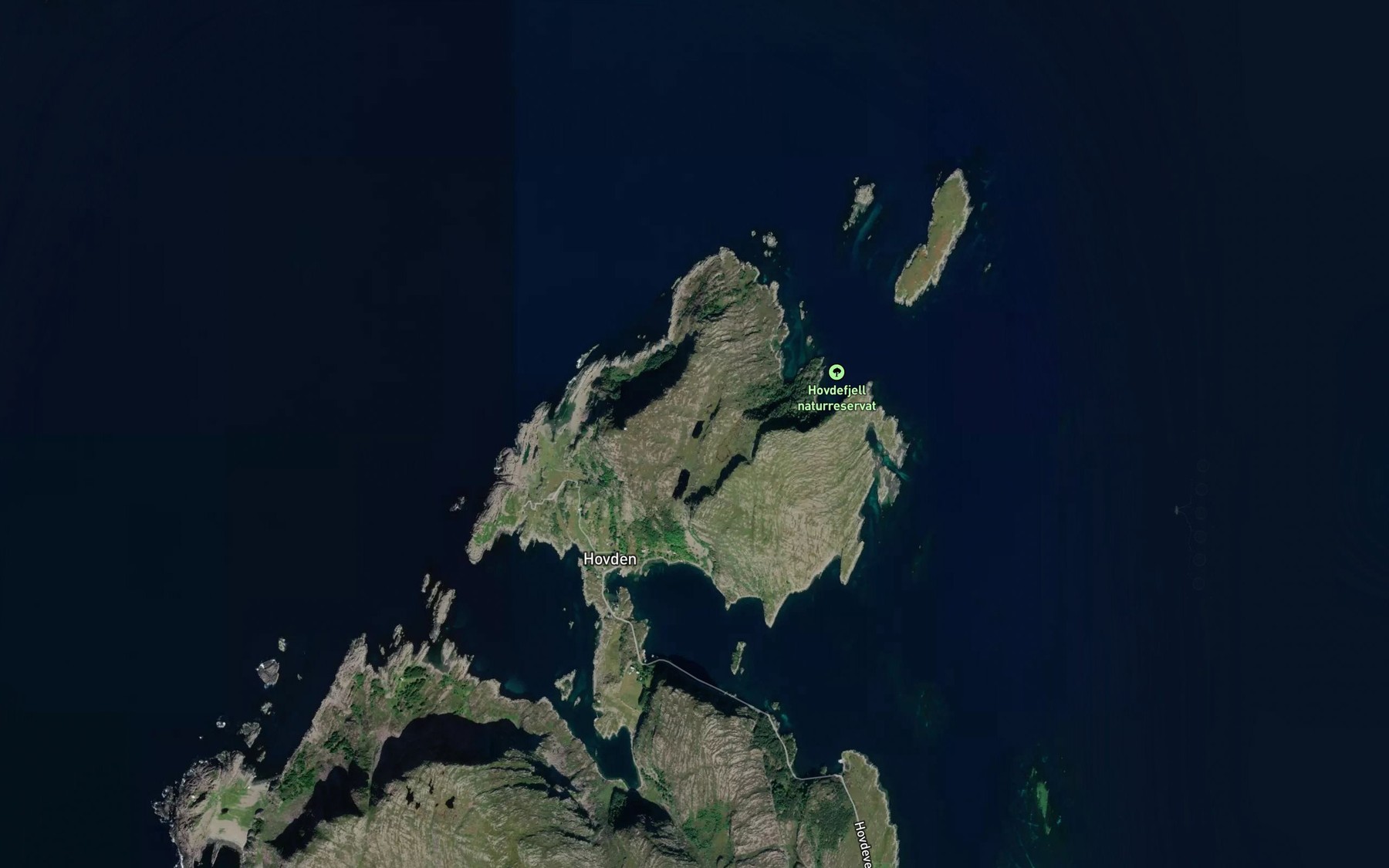 Satellite map of the Hovdevatnet