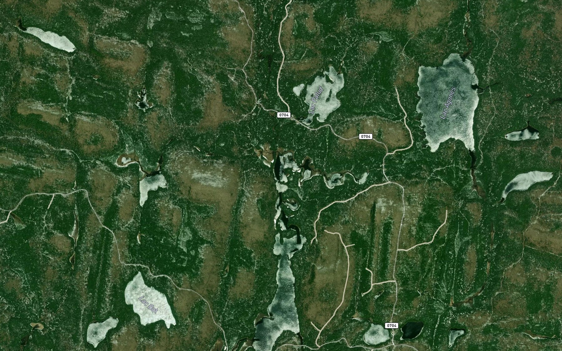 Satellite map of the Lac Laniste