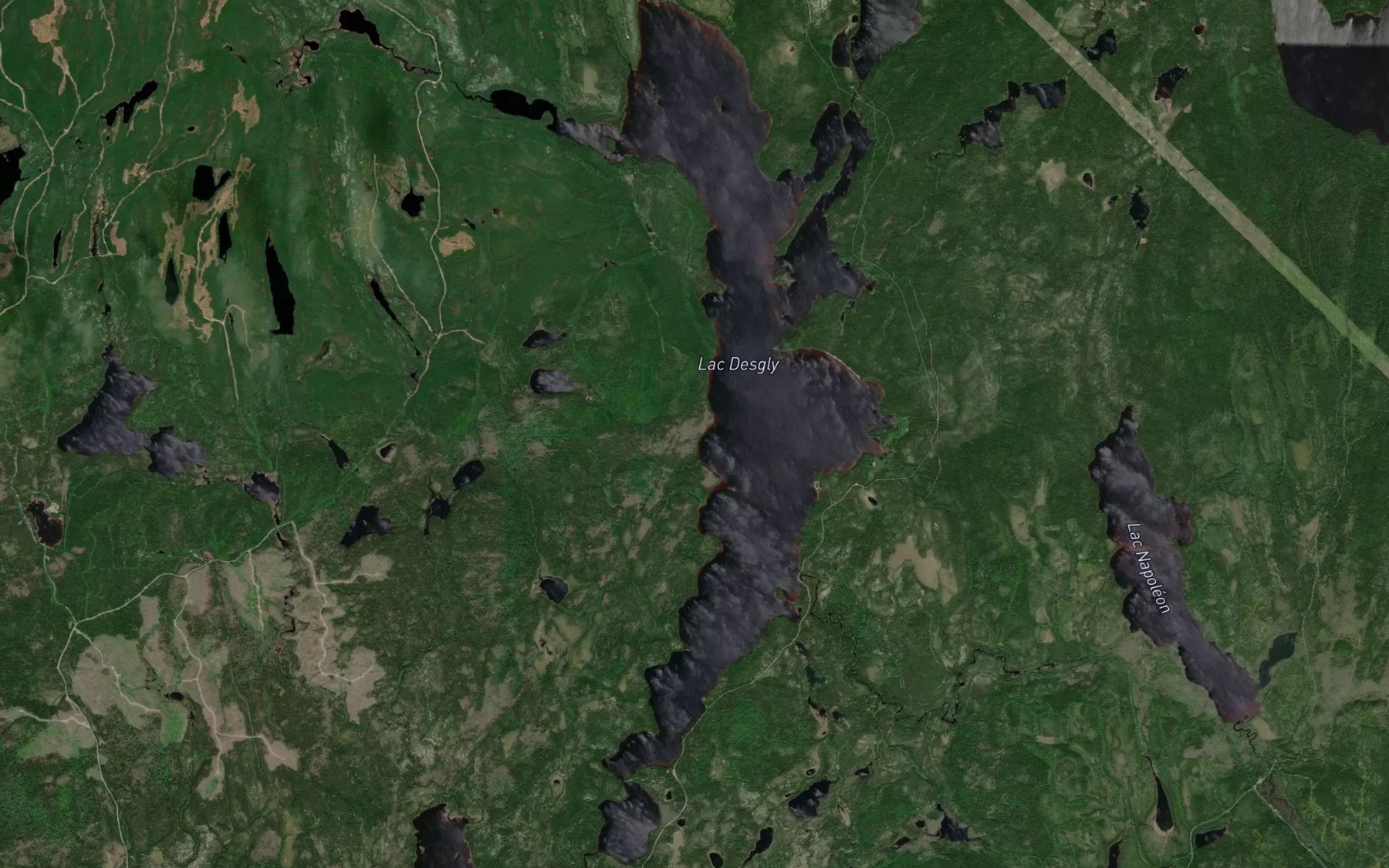 Satellite map of the Lac Desgly
