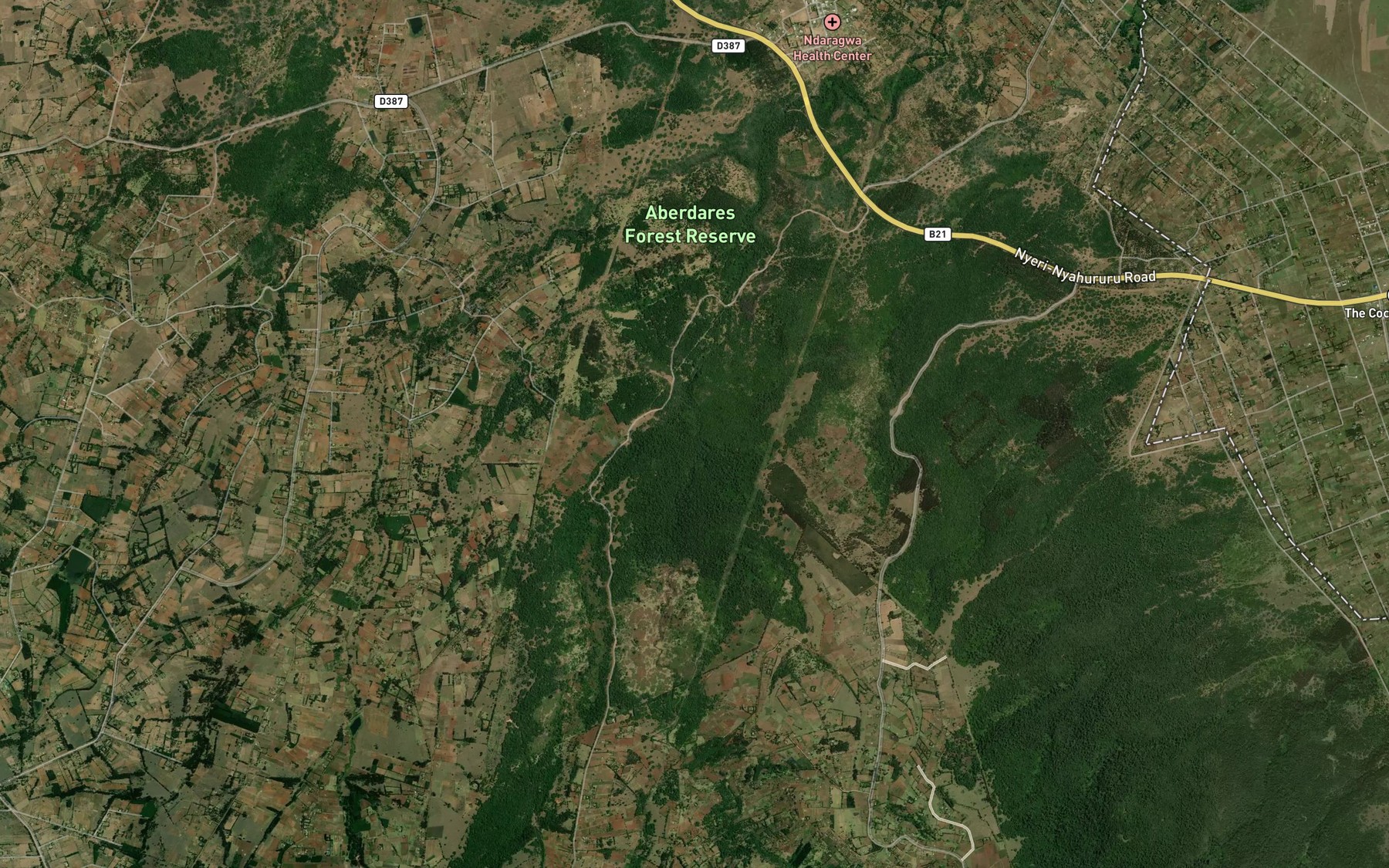 Satellite map of the Kaheho
