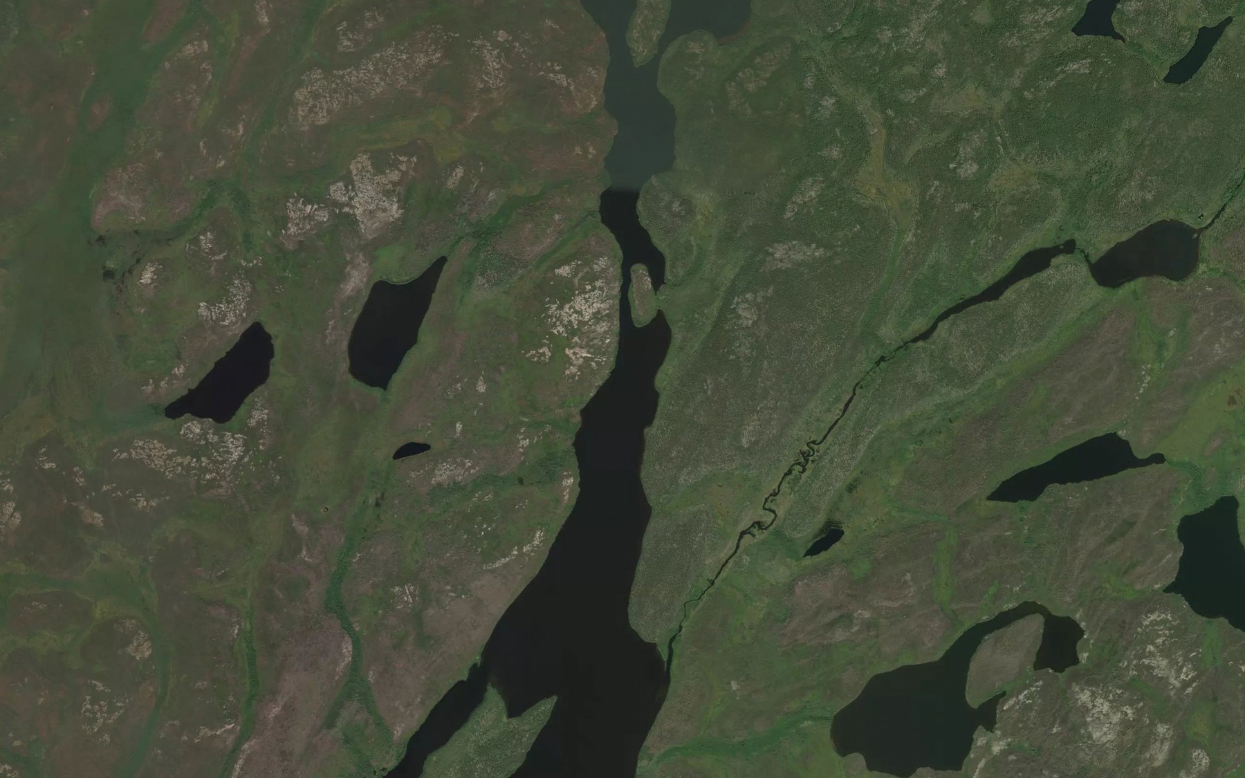 Satellite map of the Carriere Lake