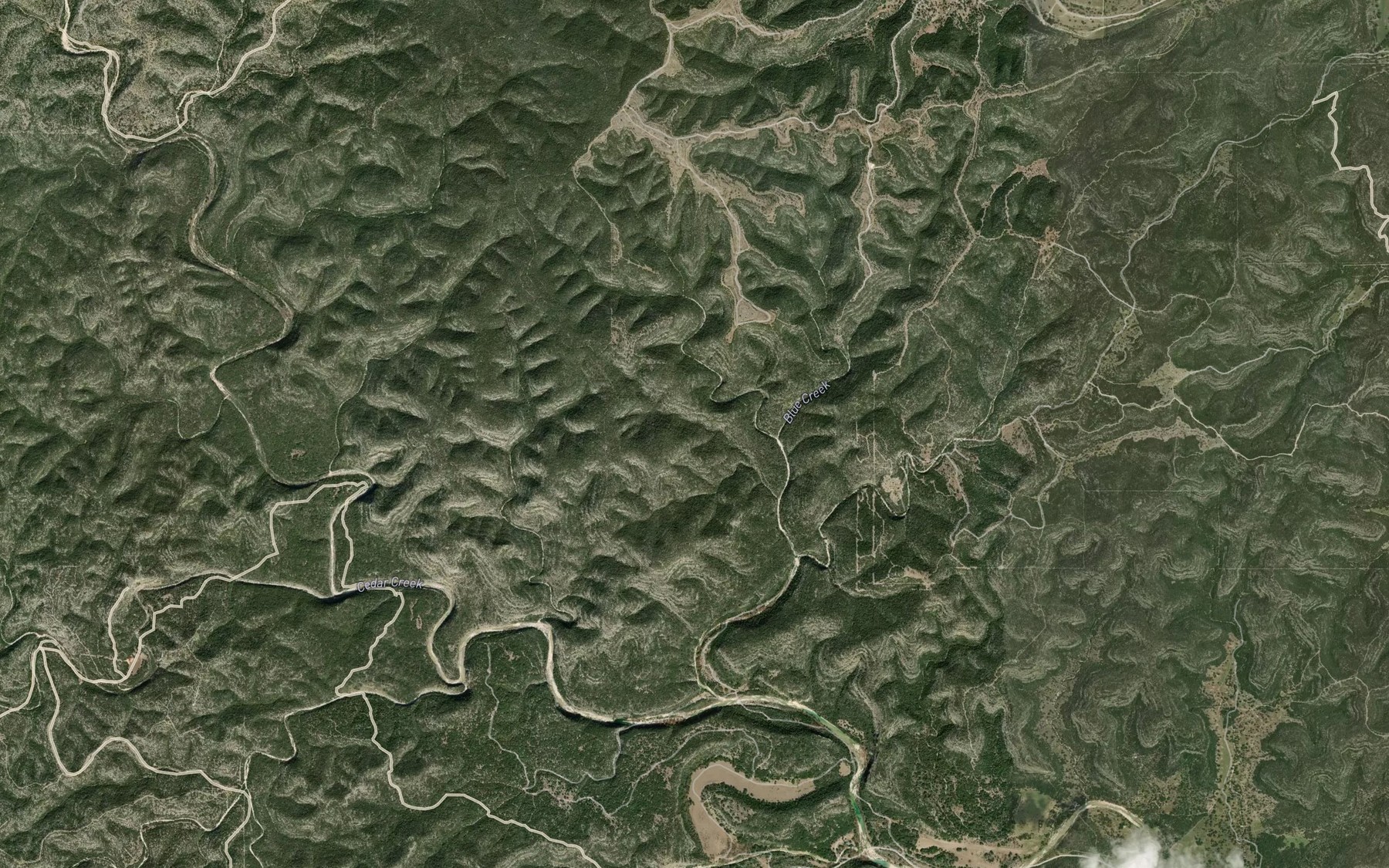 Satellite map of the Roberts Springs