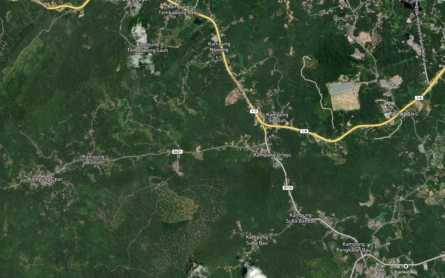 Satellite map of the Sungai Maweng