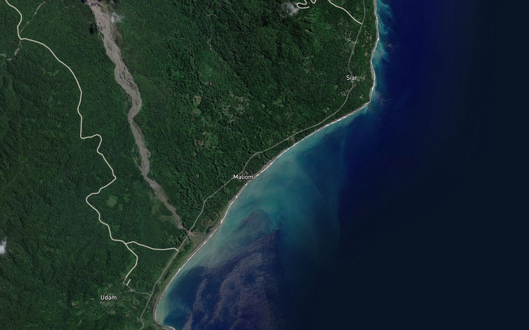 Satellite map of the Aparam River