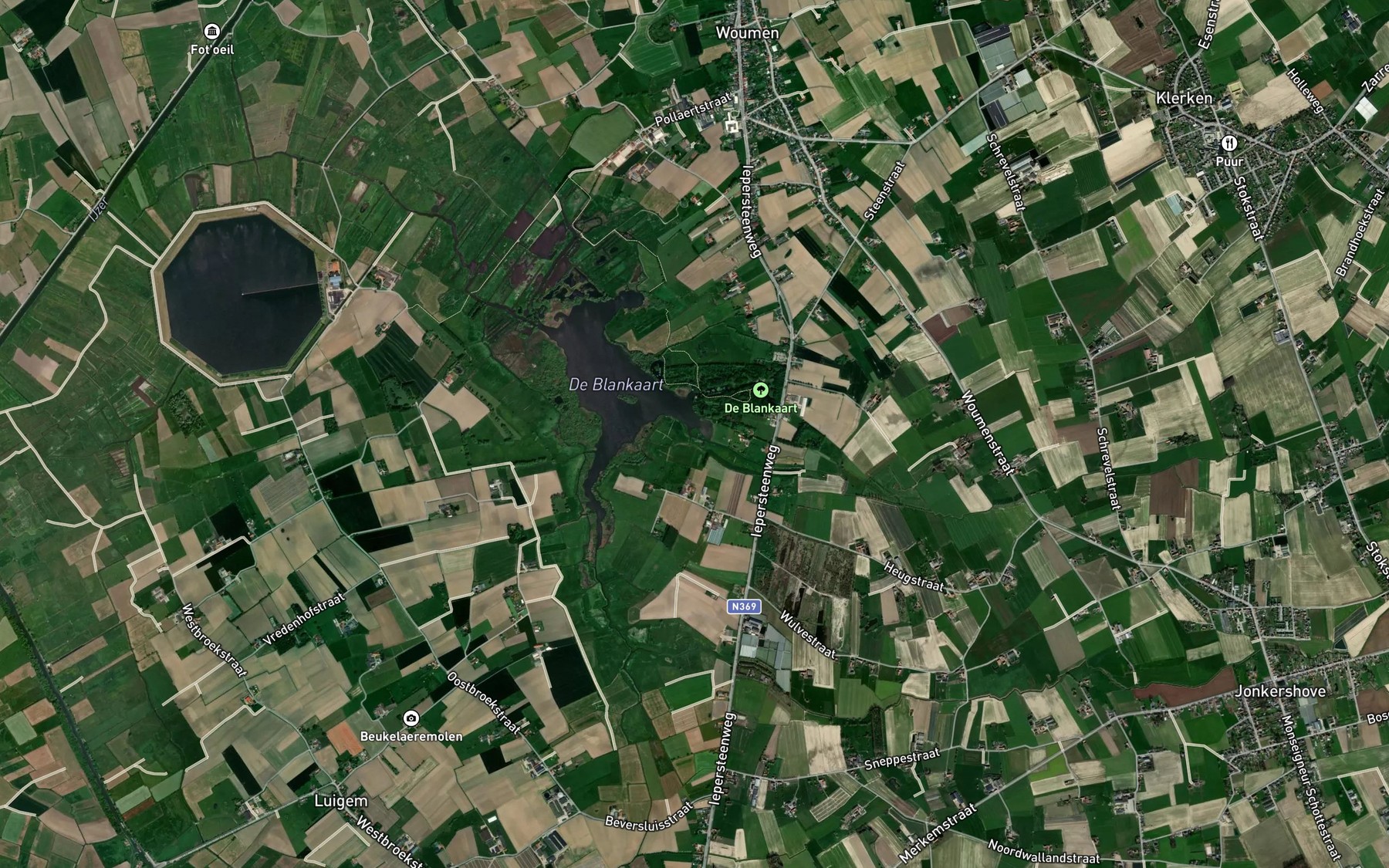 Satellite map of the Ronebeek
