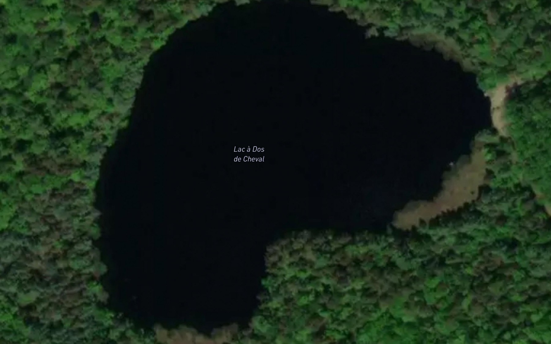 Satellite map of the Lac a Dos de Cheval