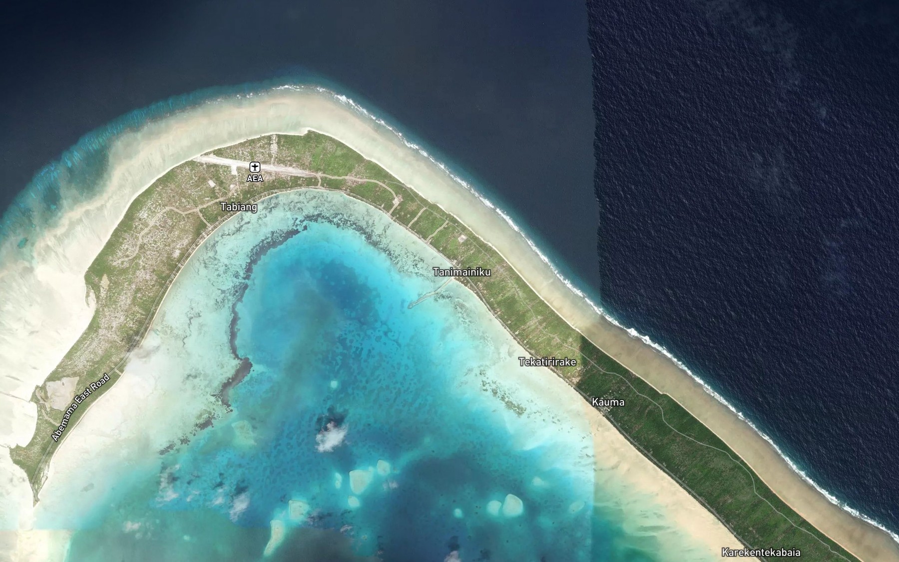Satellite map of the Dredged Access Channel