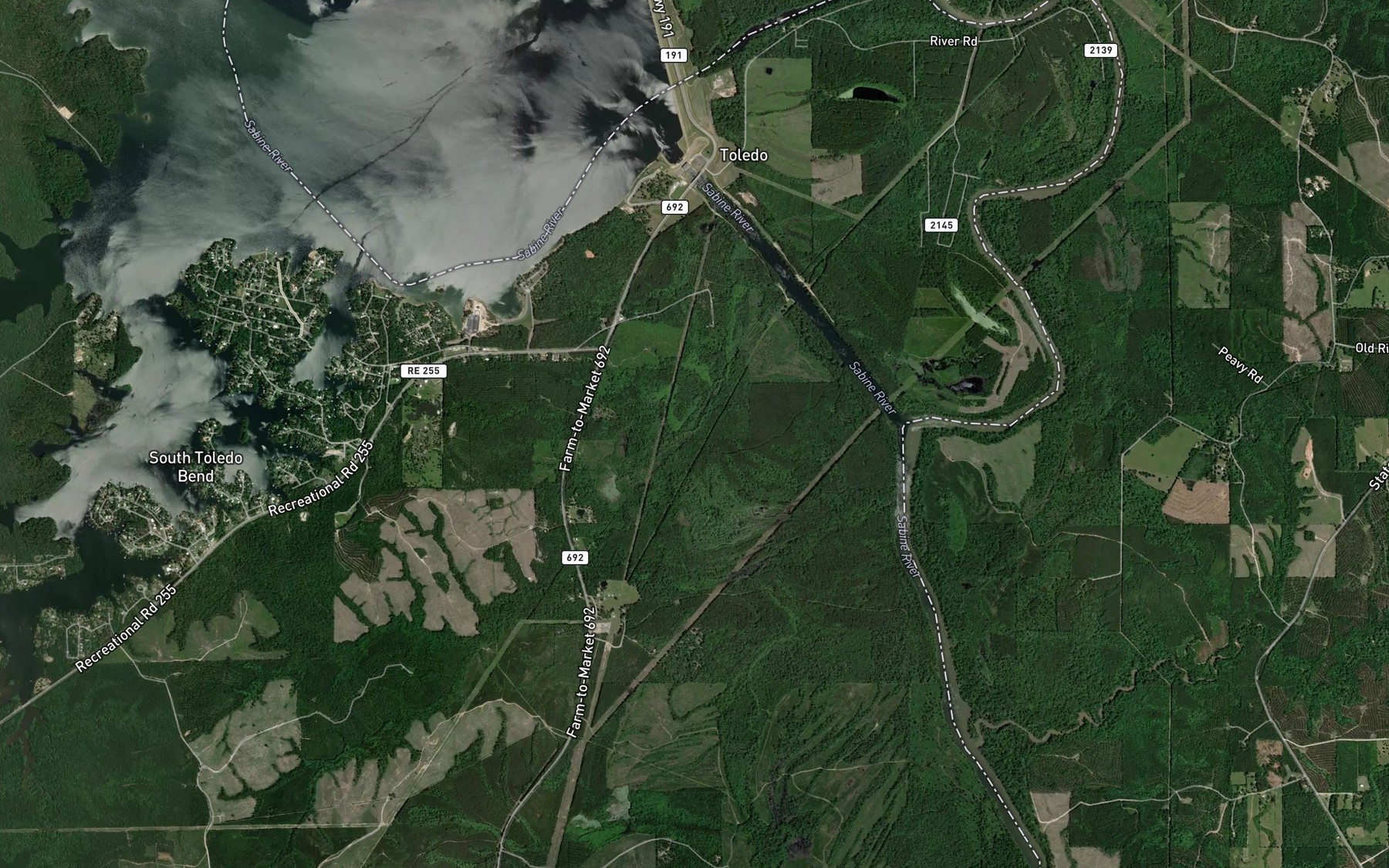 Satellite map of the Babel Creek