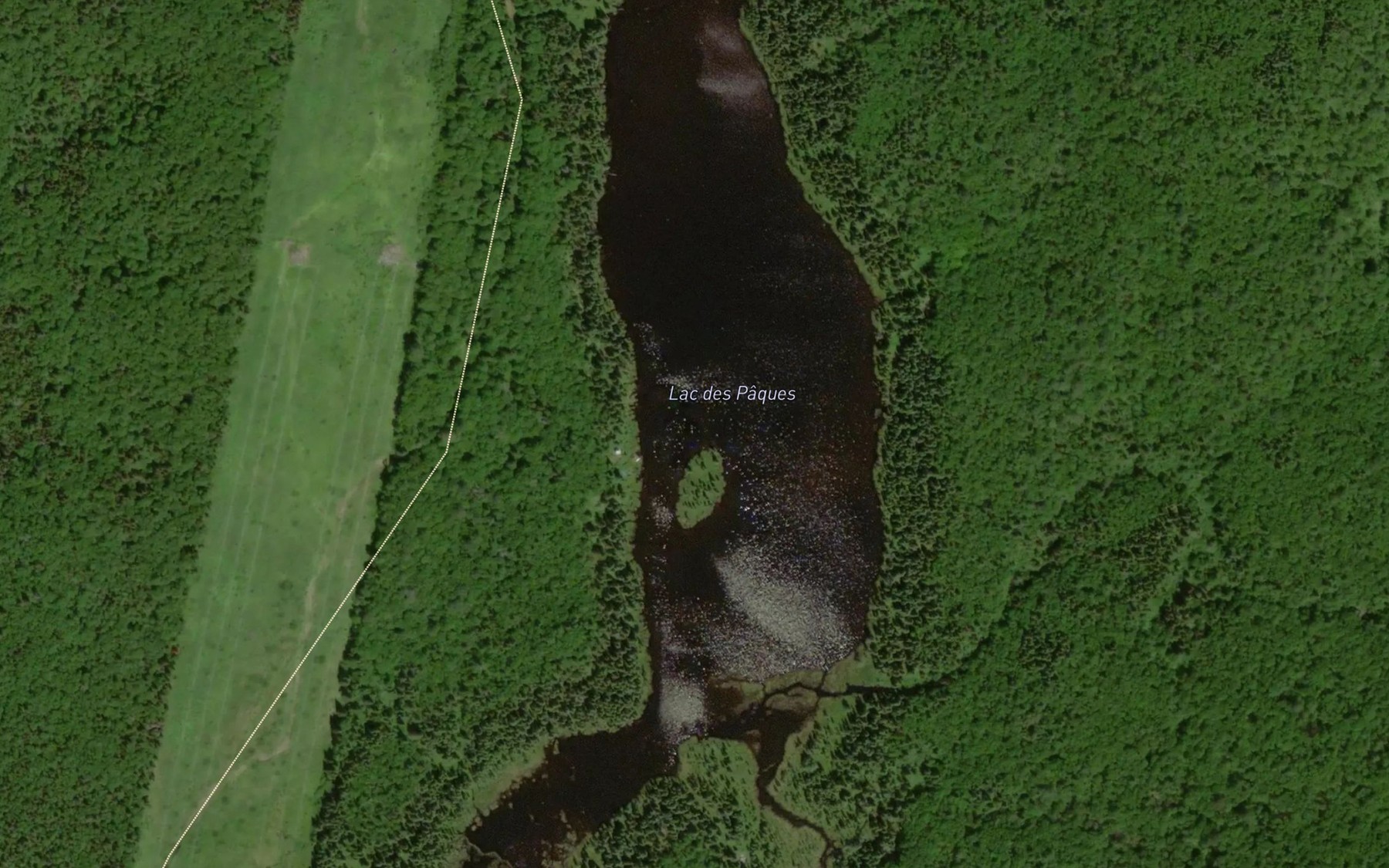 Satellite map of the Lac des Paques