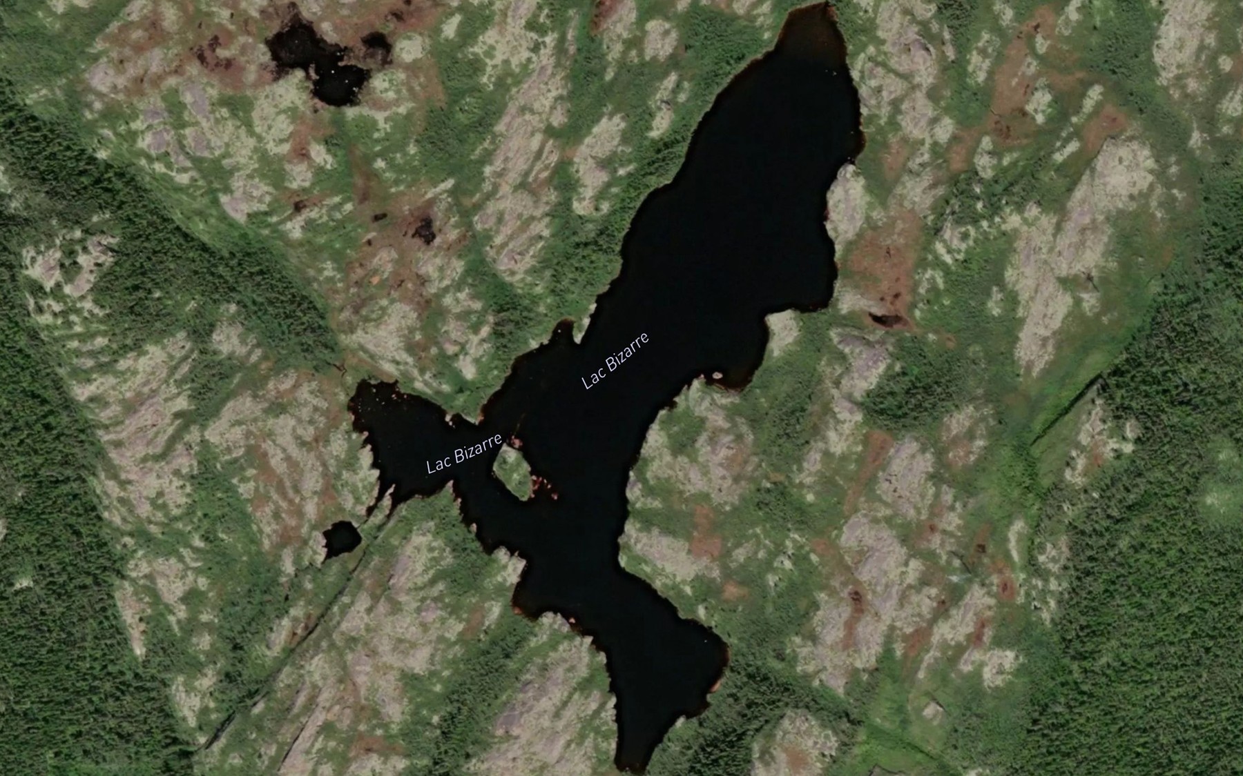 Satellite map of the Lac Bizarre
