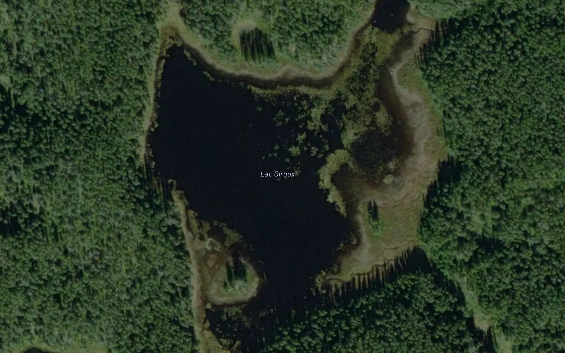 Satellite map of the Lac Giroux