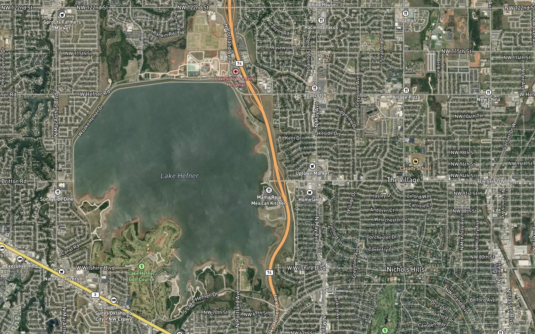 Satellite map of the Spot 7