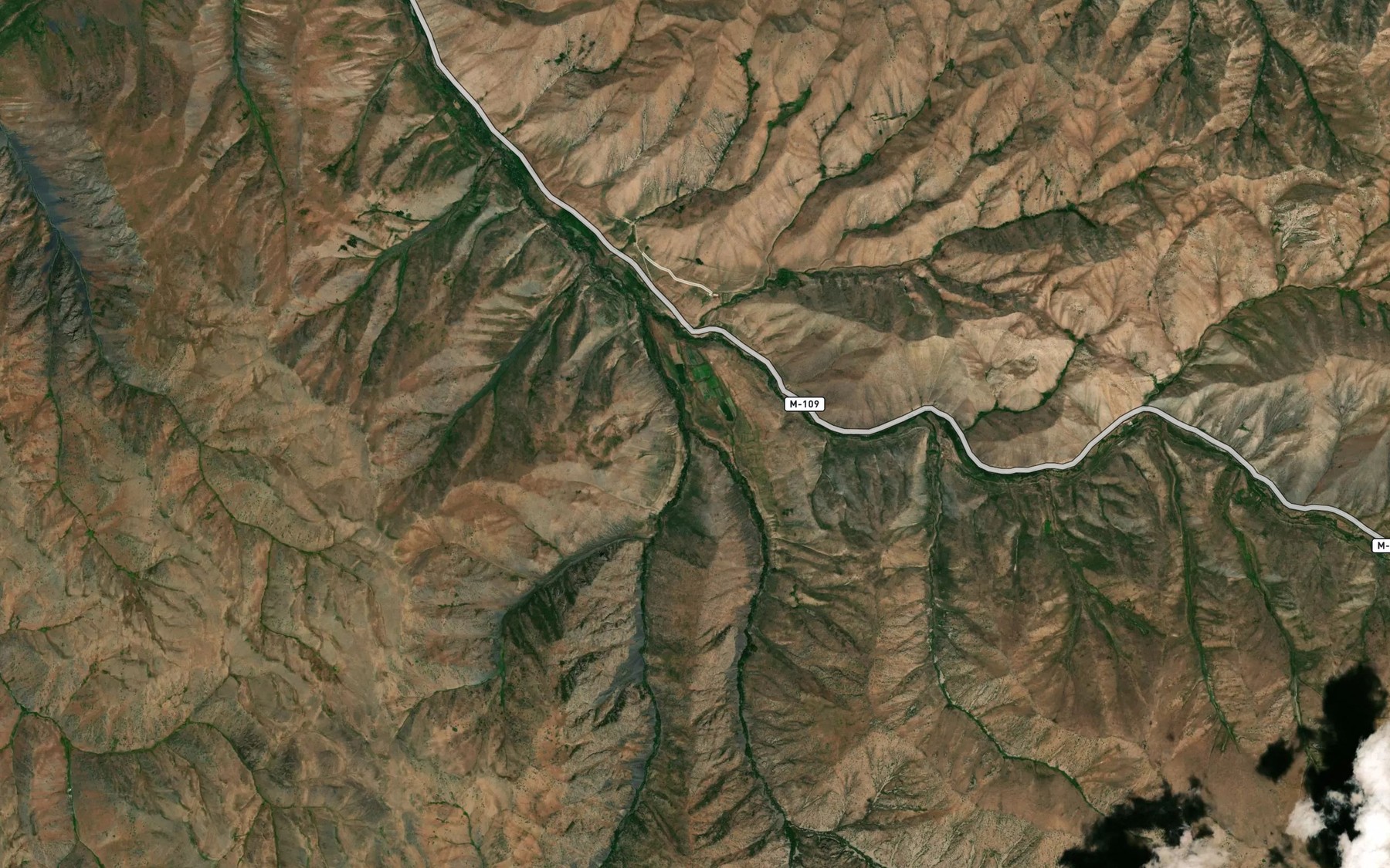 Satellite map of the Uch-Terek-Suu