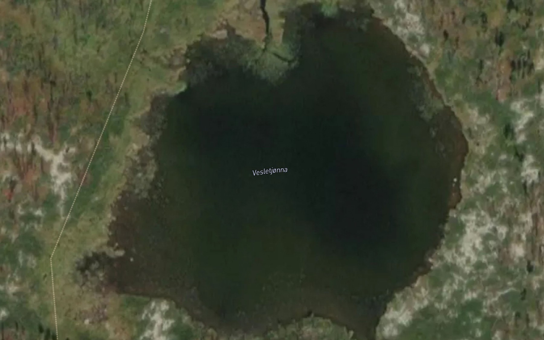 Satellite map of the Vesletjonna