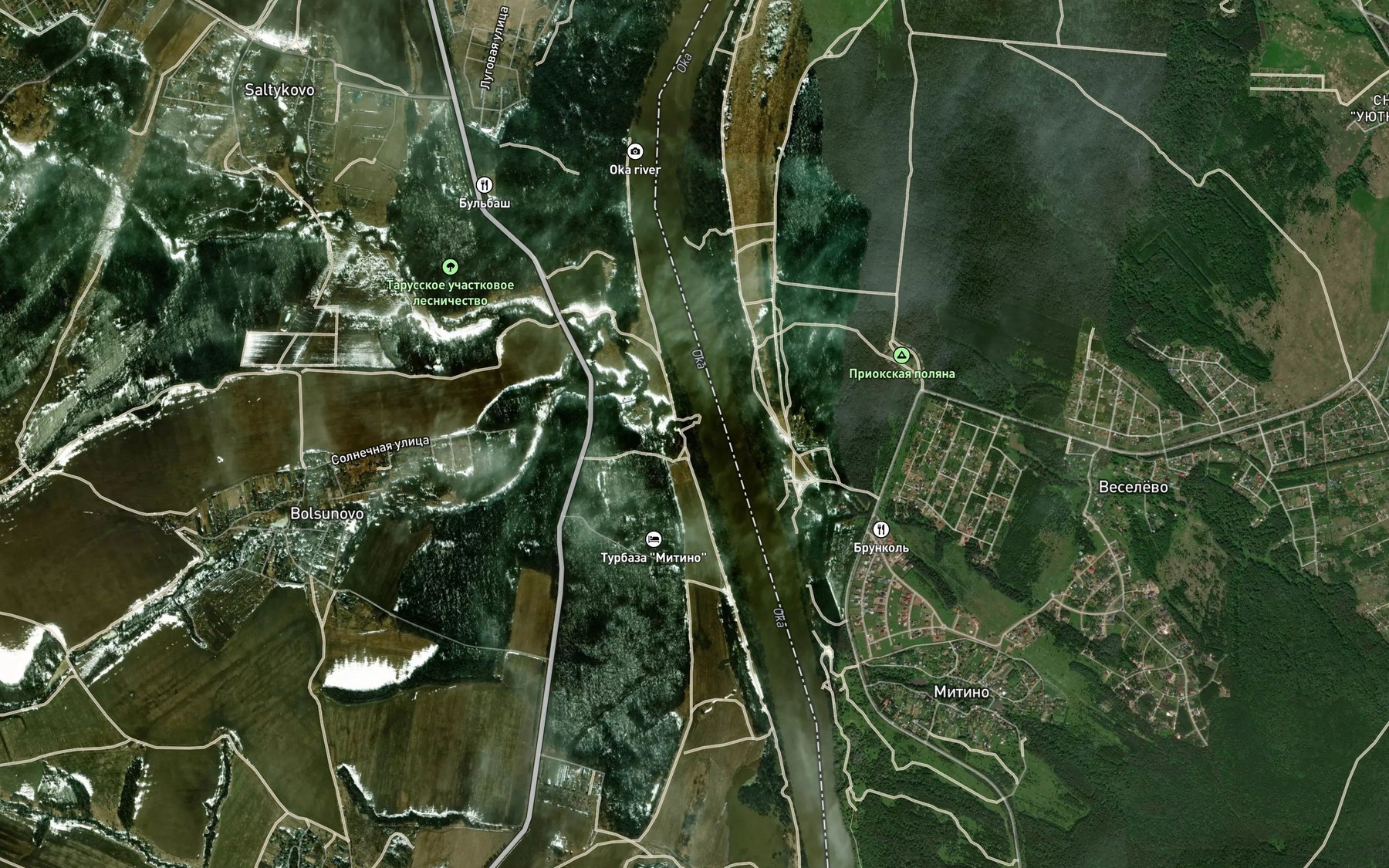 Satellite map of the Tulovnya