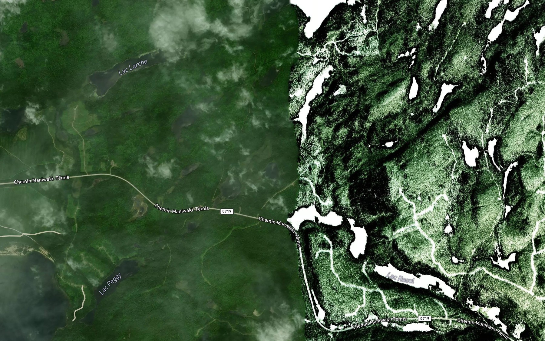 Satellite map of the Lac de la Miche