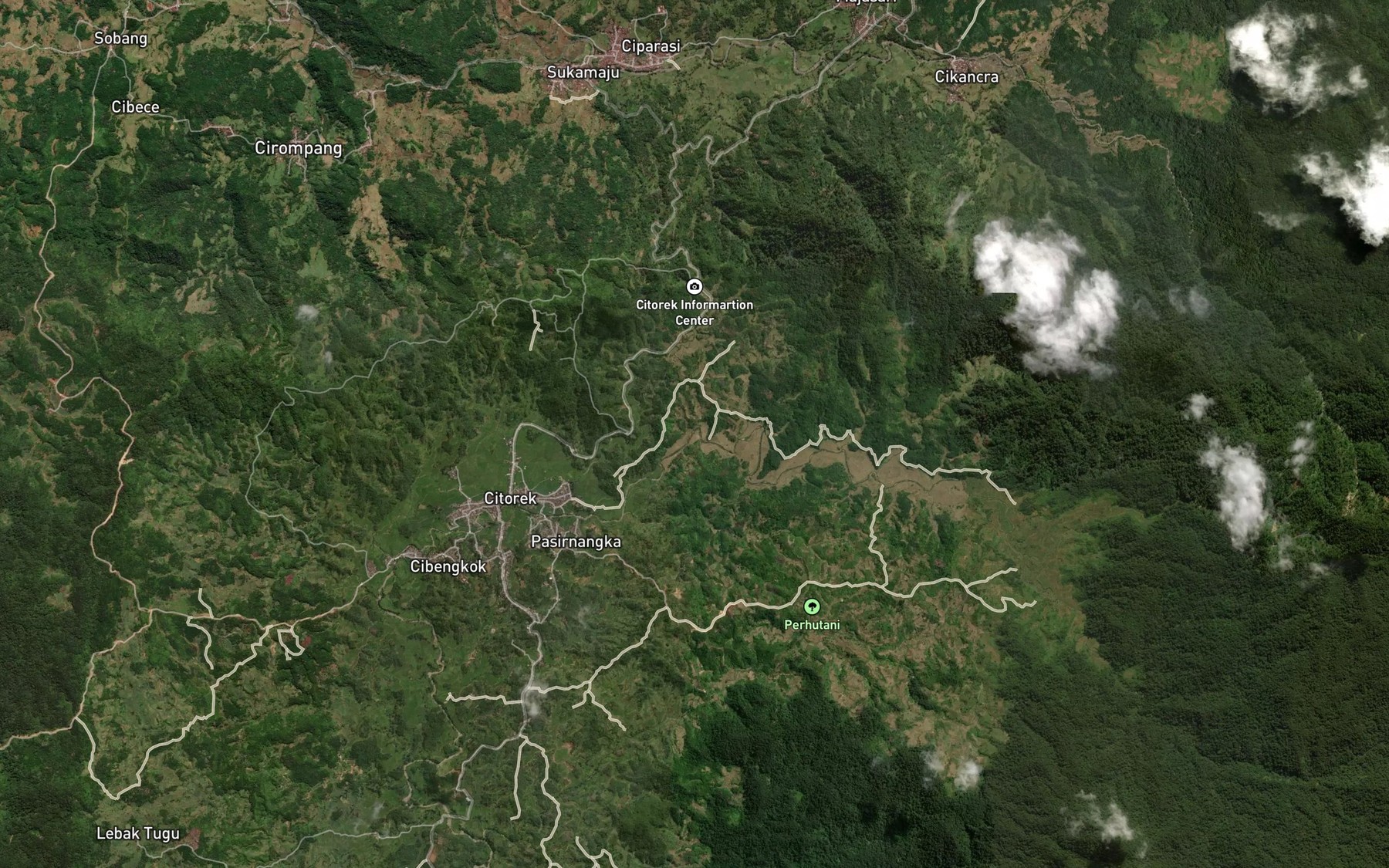 Satellite map of the Ci Rametek