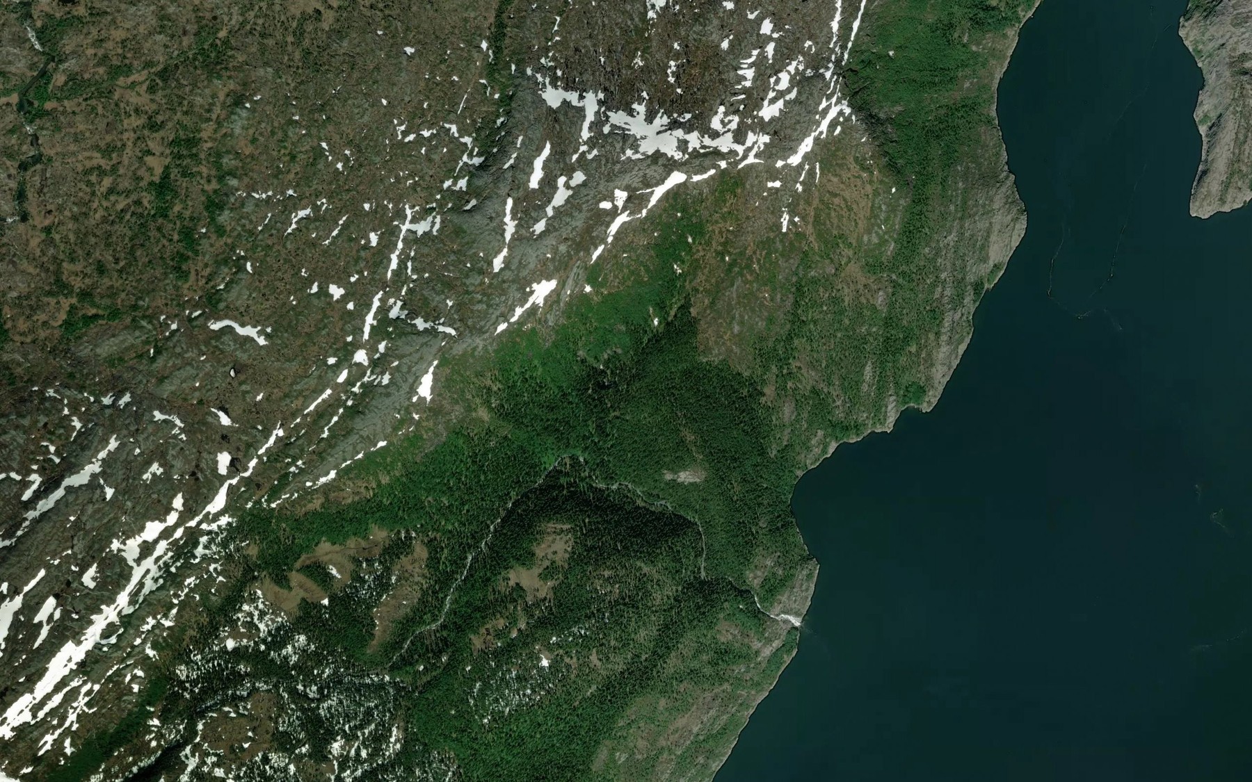 Satellite map of the Fjellklovdalsbekken