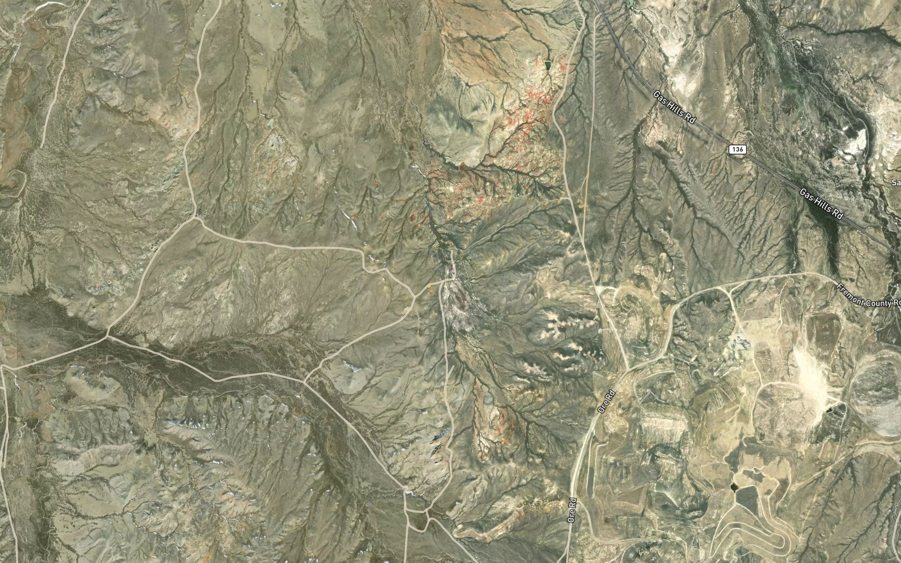 Satellite map of the Puddle Springs