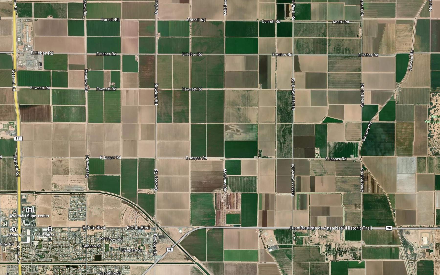 Satellite map of the Lateral Six A