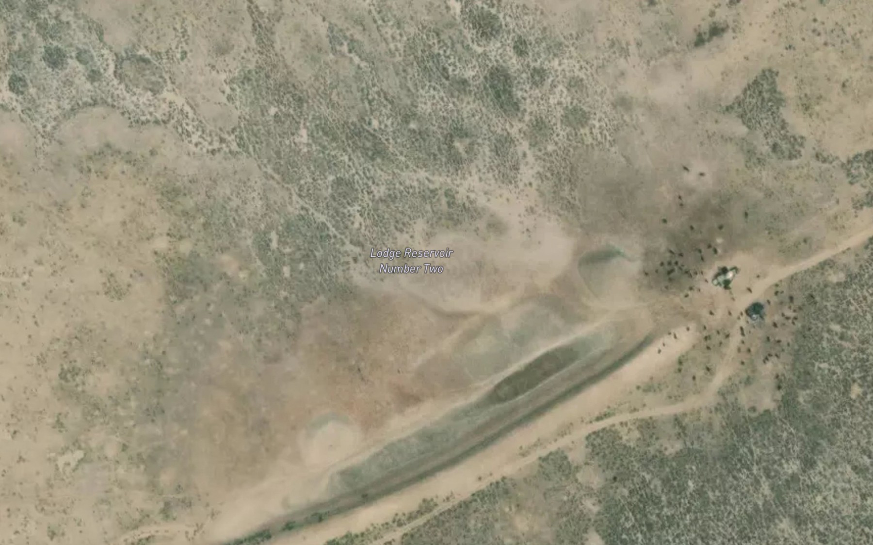 Satellite map of the Lodge Reservoir Number Two