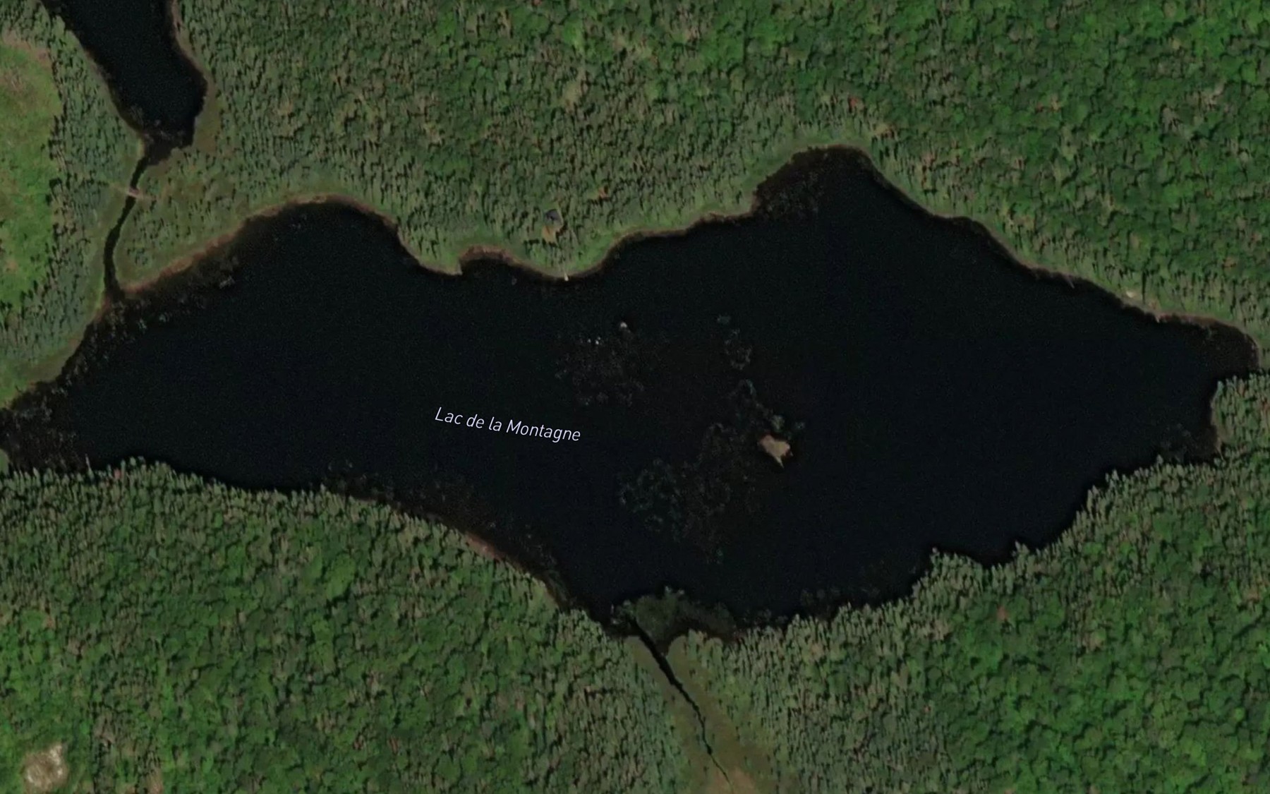Satellite map of the Lac Lamontagne
