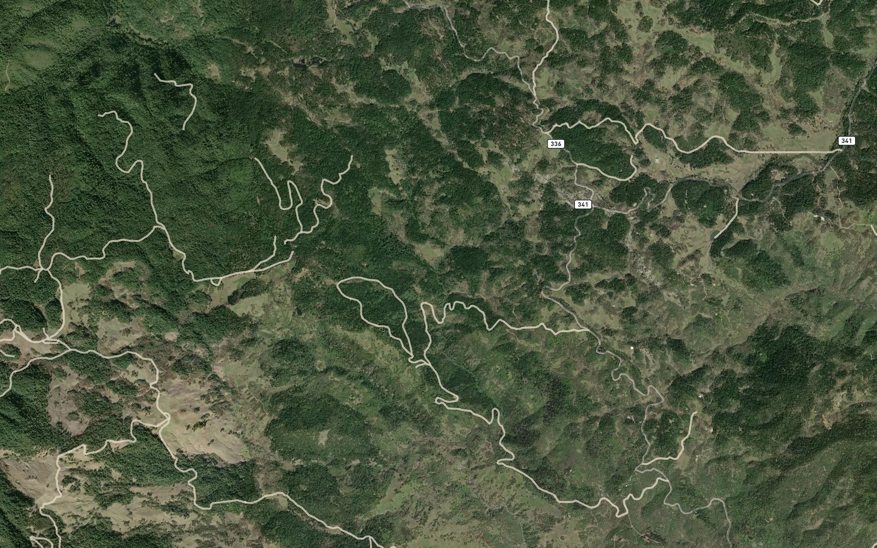 Satellite map of the Gibson Creek