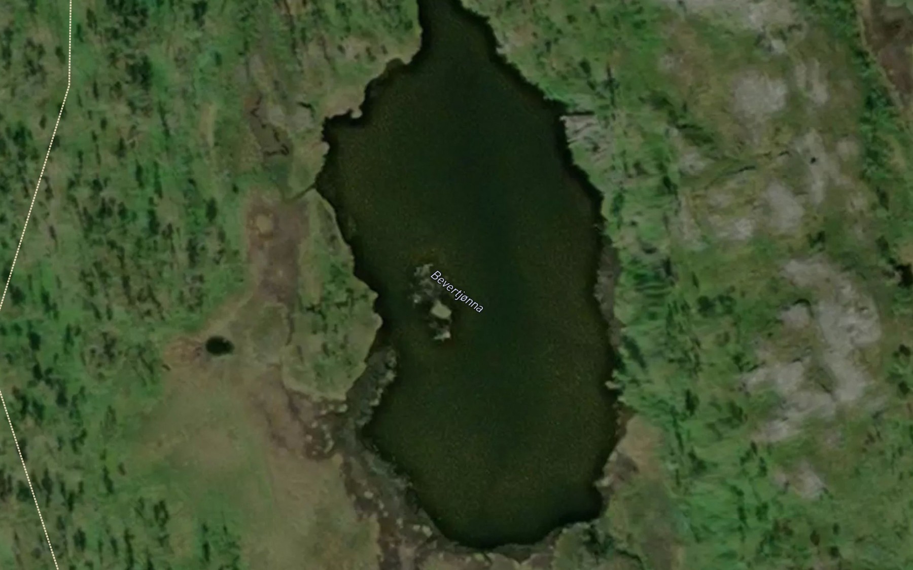 Satellite map of the Bevertjonna