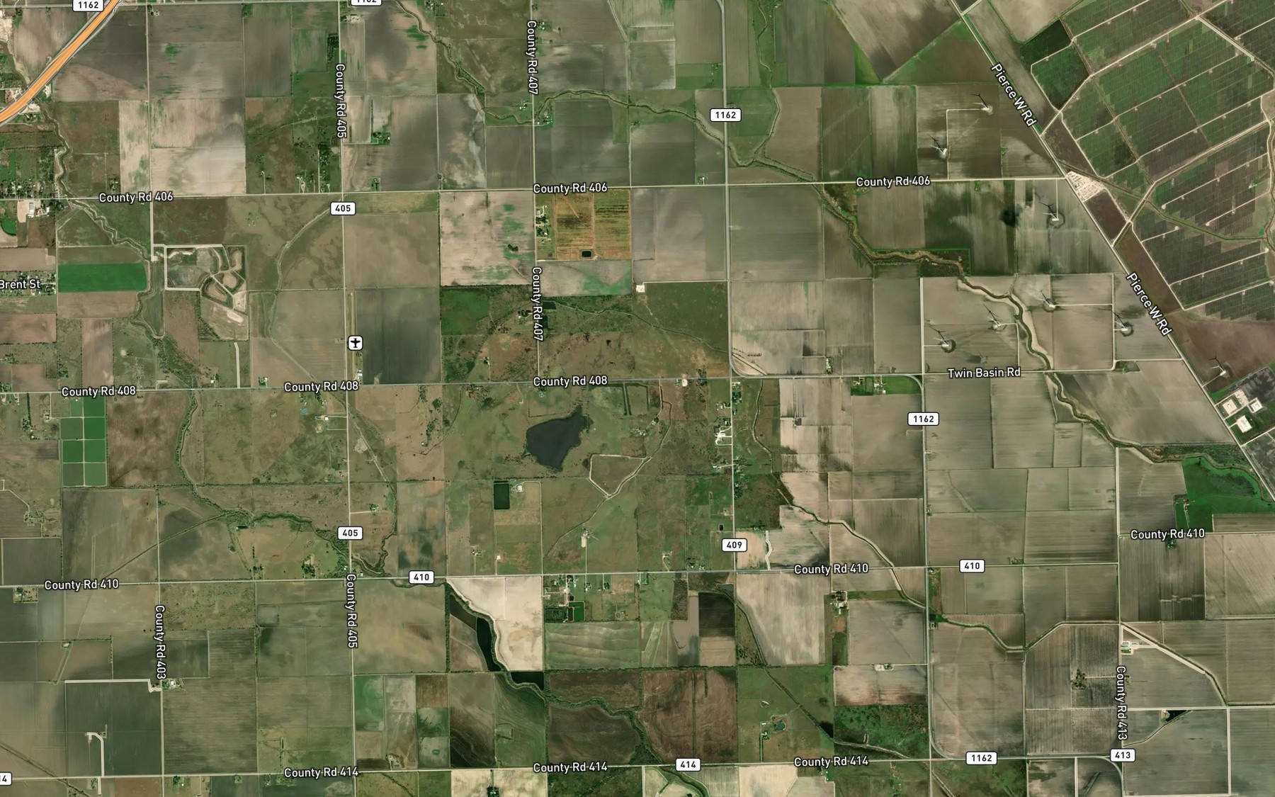 Satellite map of the Roach Reservoir