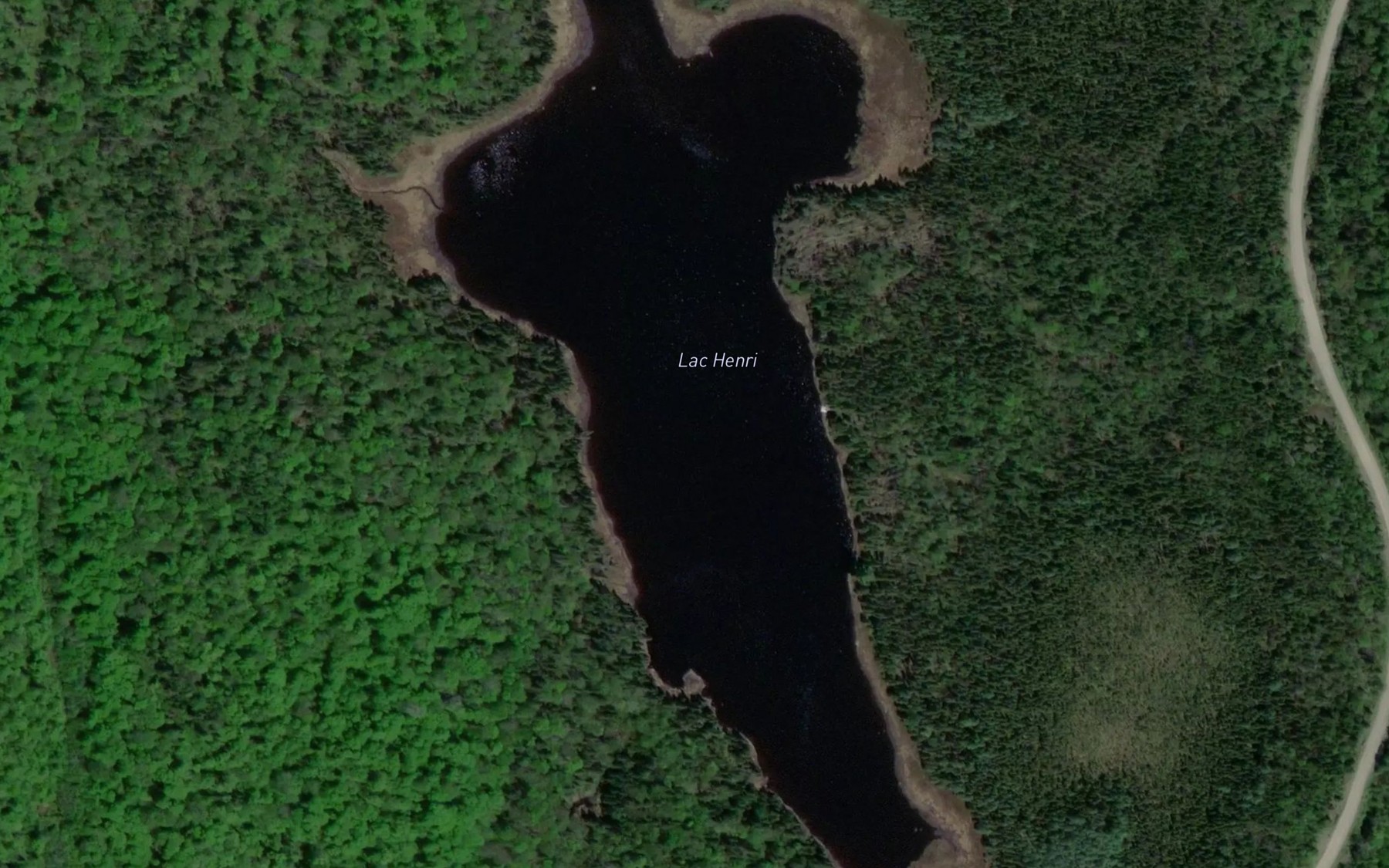 Satellite map of the Lac Henri
