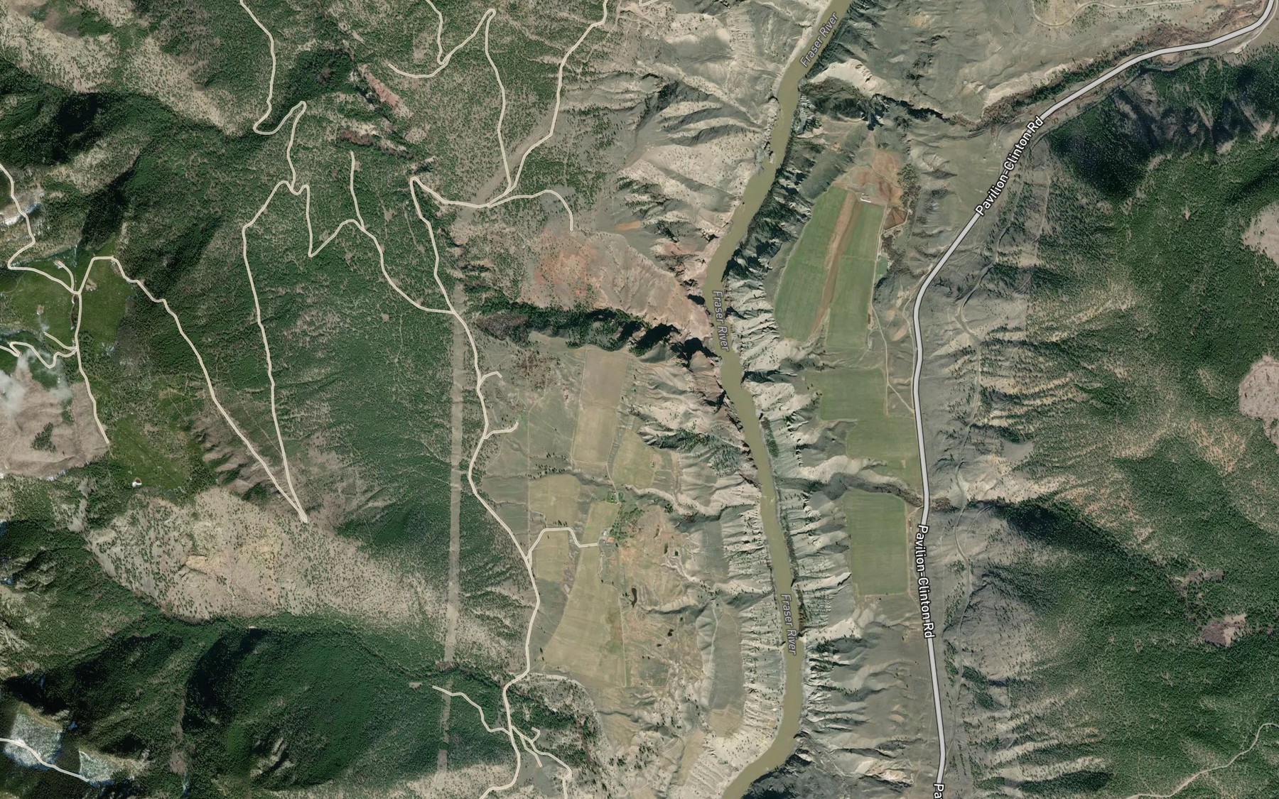 Satellite map of the Slok Creek