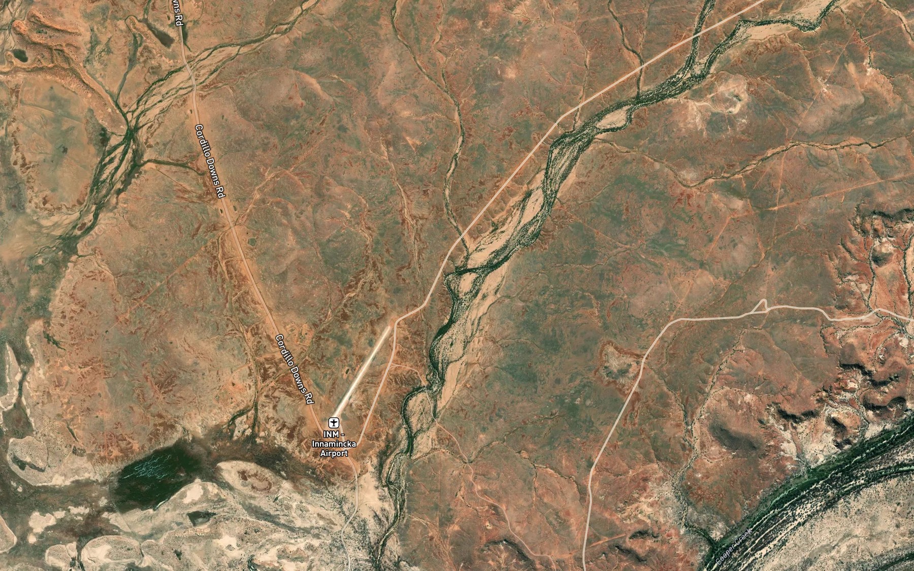 Satellite map of the Oonabrinta Creek