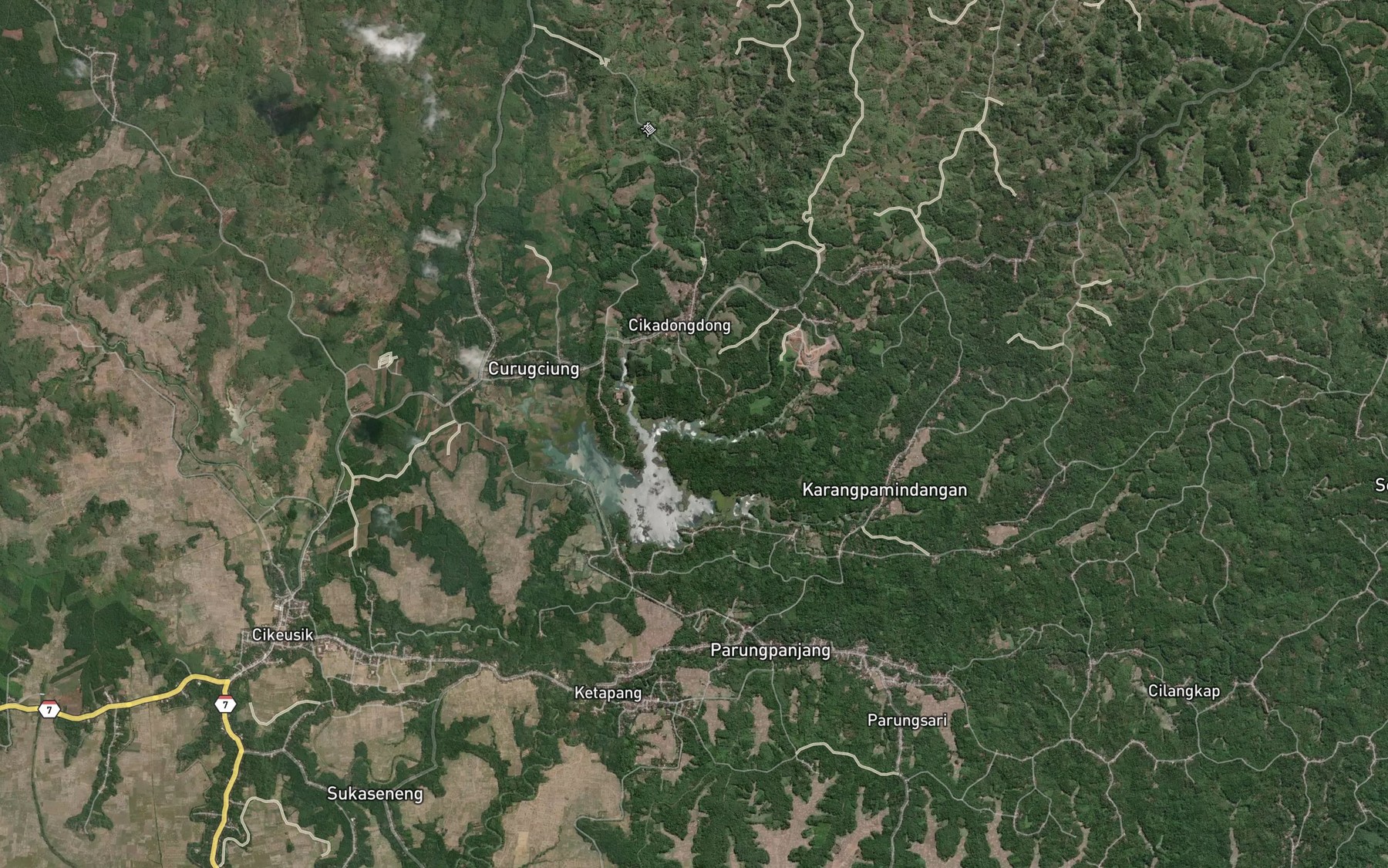 Satellite map of the Ci Beureum