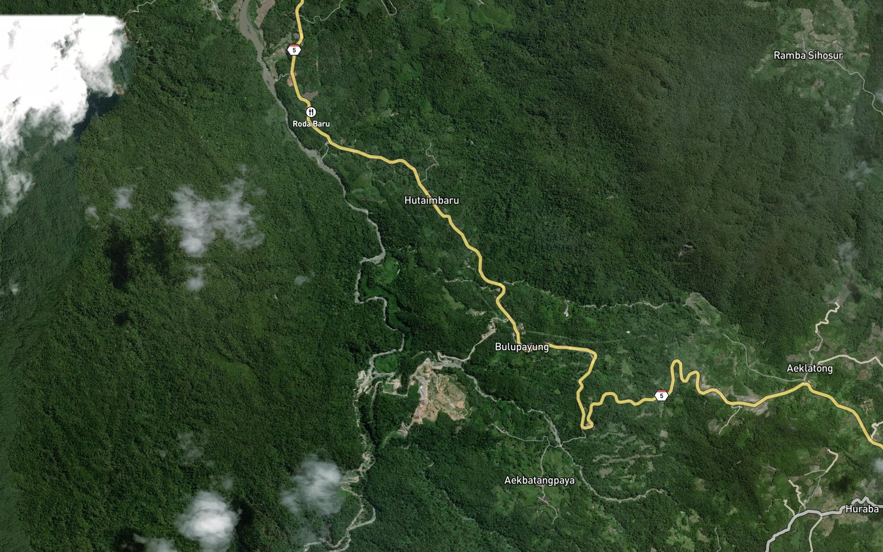Satellite map of the Aek Ramba