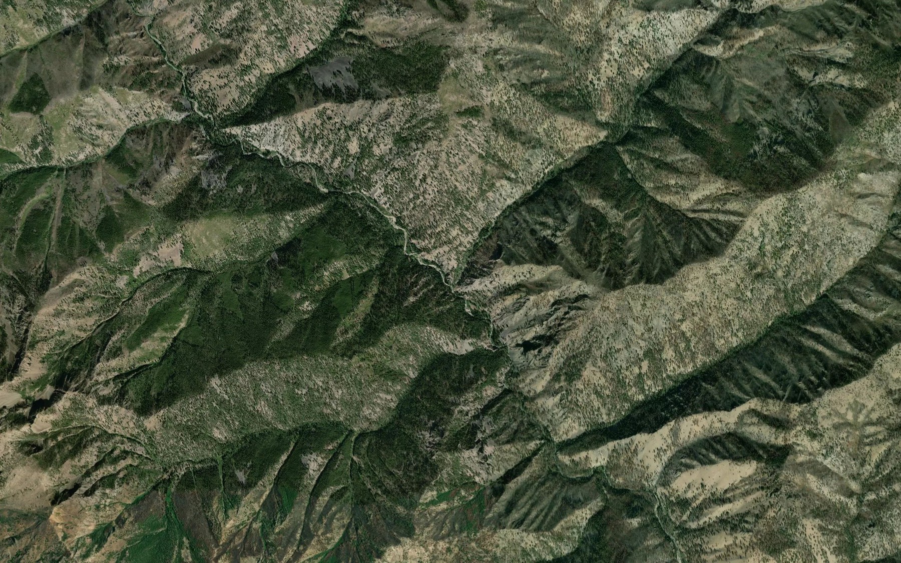 Satellite map of the Trail Creek