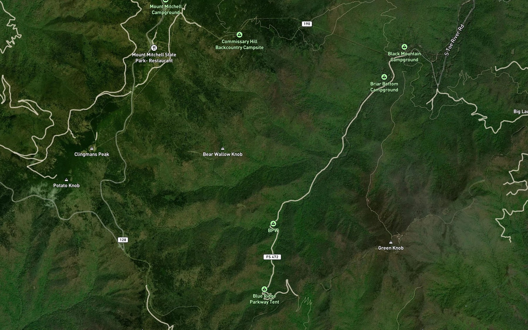 Satellite map of the South Fork Upper Creek