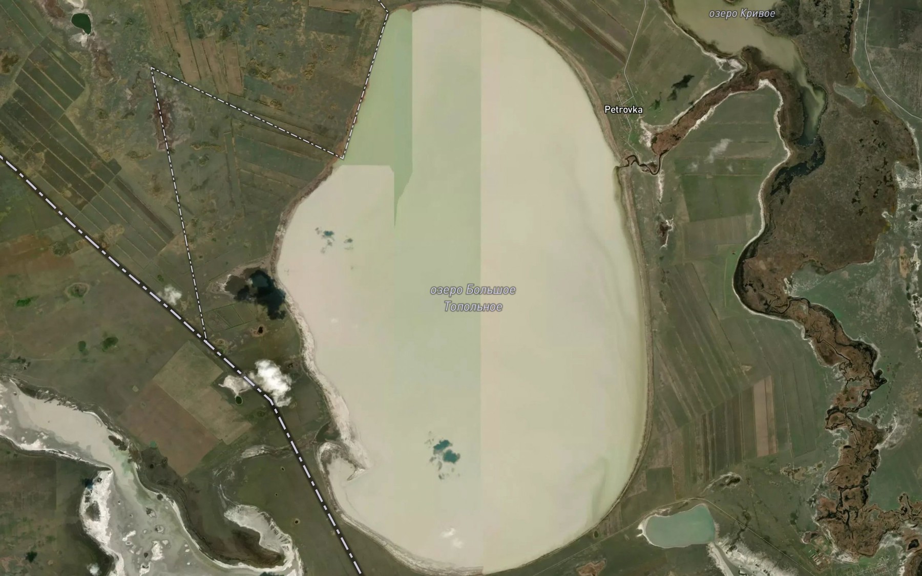 Satellite map of the Burla