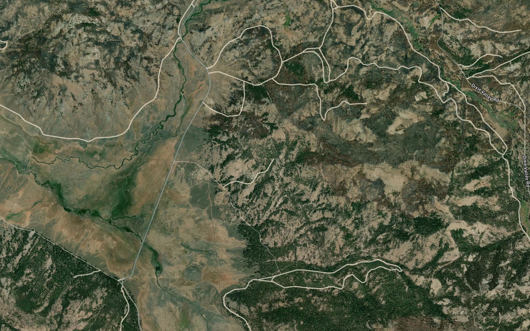 Satellite map of the Lava Spring