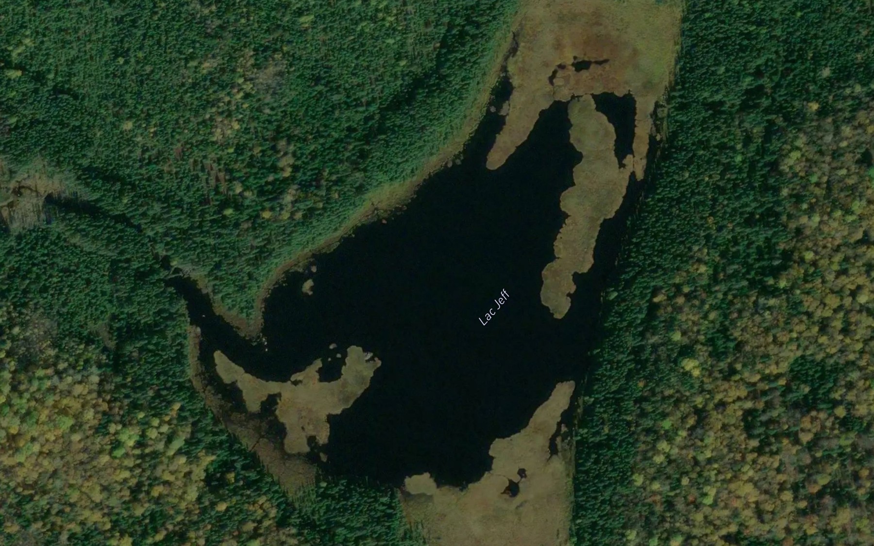 Satellite map of the Lac Jeff